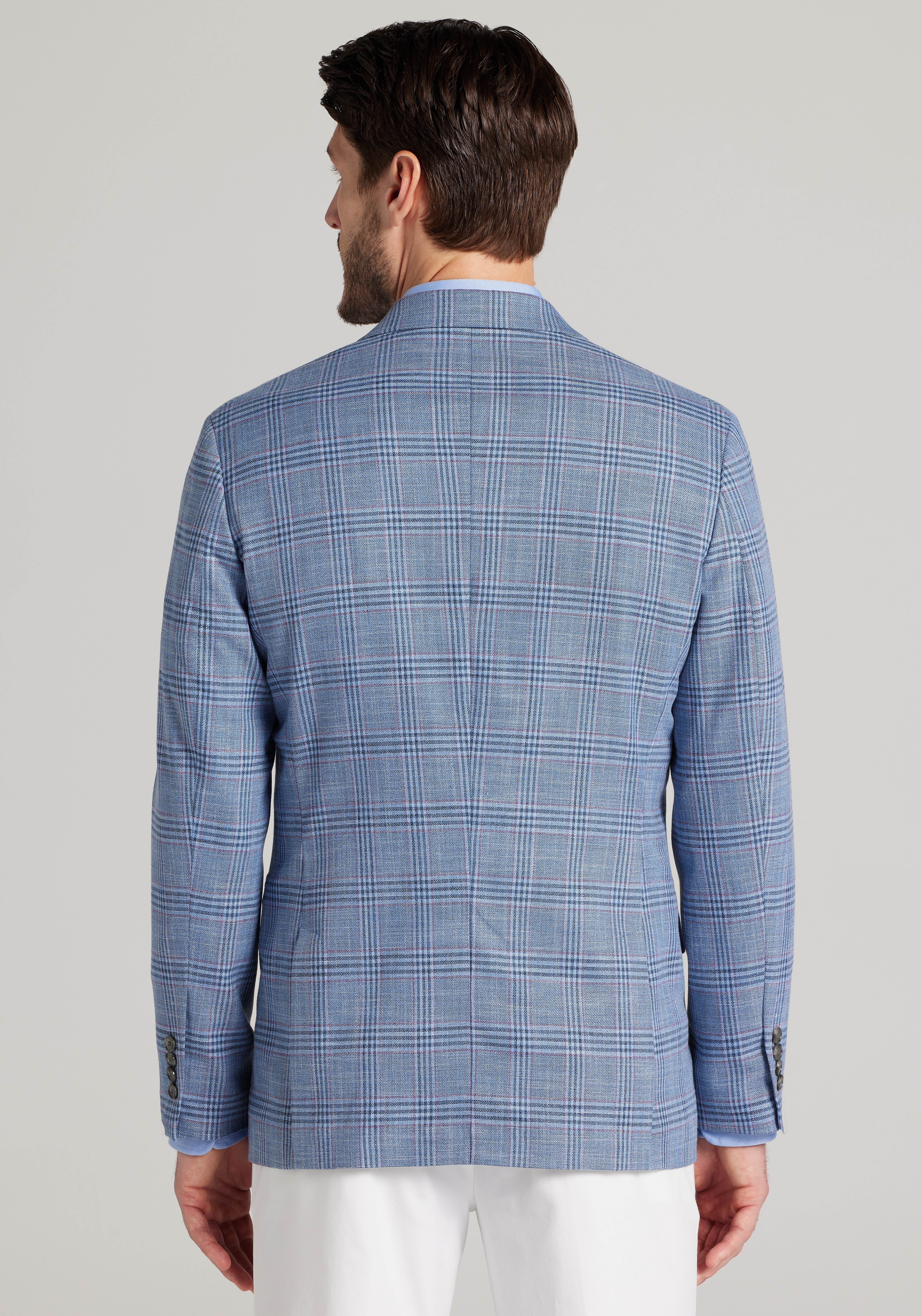 Jos. A. Bank Comfort Stretch Tailored Fit Plaid Sportcoat