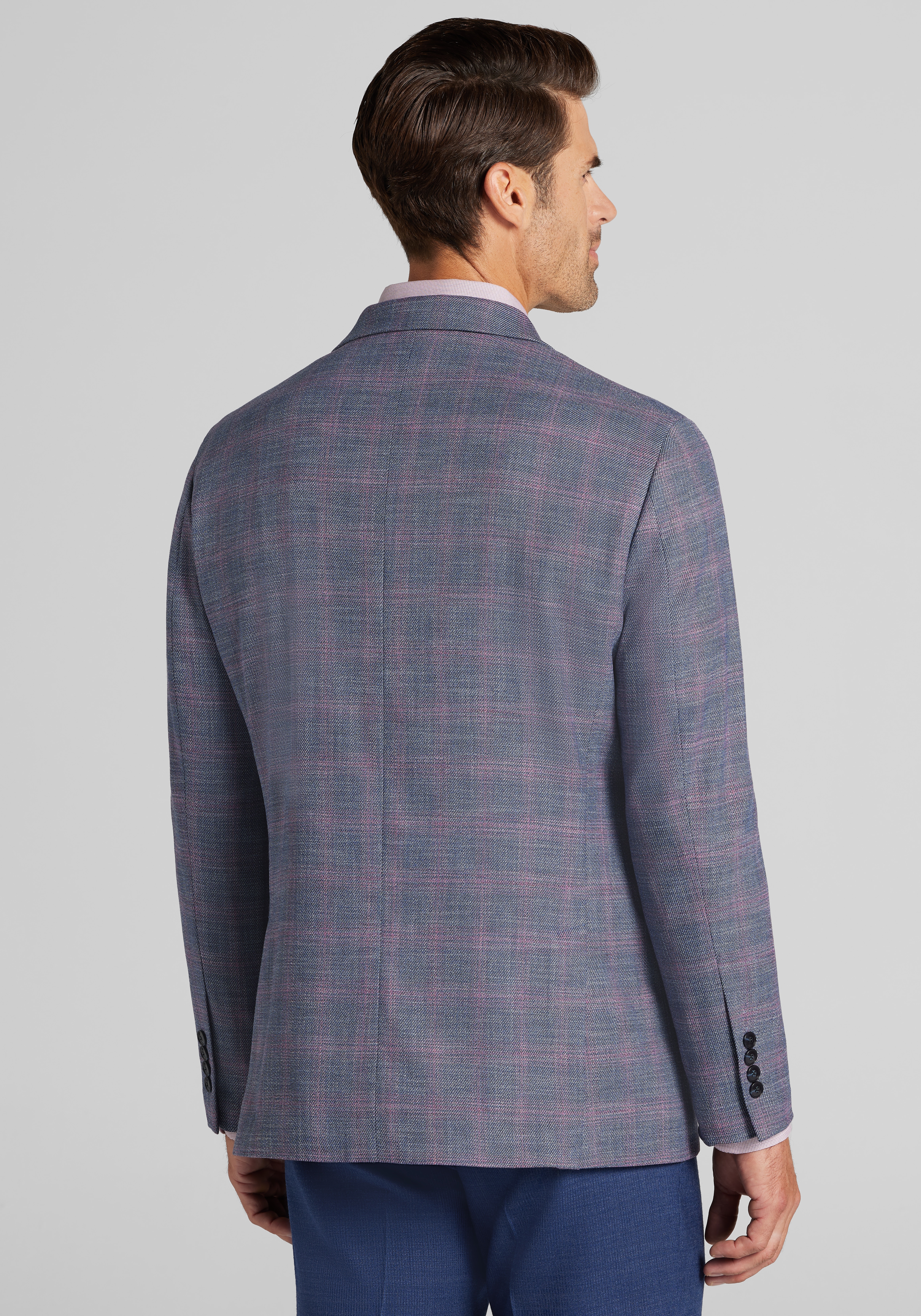 Jos. A. Bank Comfort Stretch Tailored Fit Plaid Sportcoat
