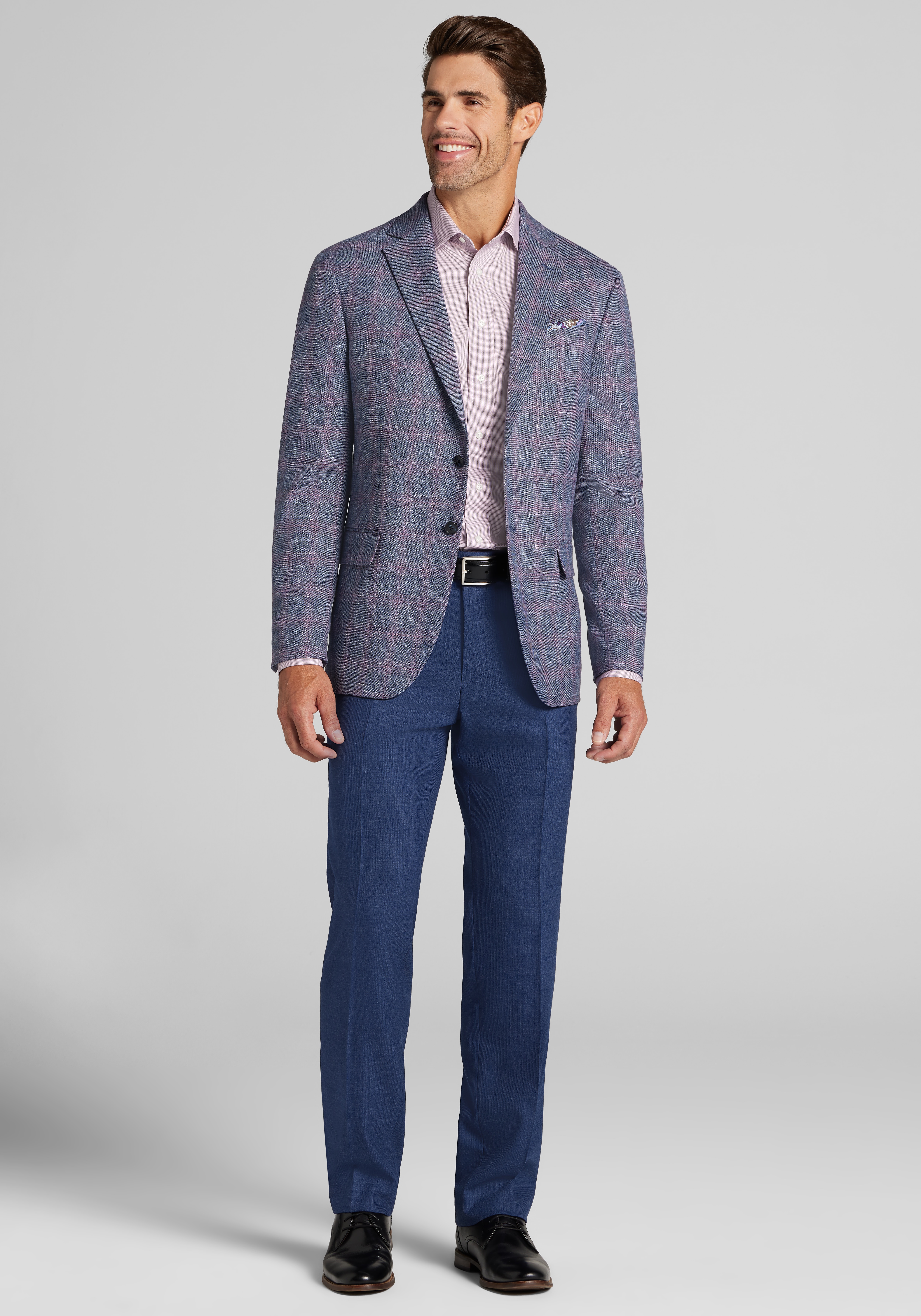 Jos. A. Bank Comfort Stretch Tailored Fit Plaid Sportcoat