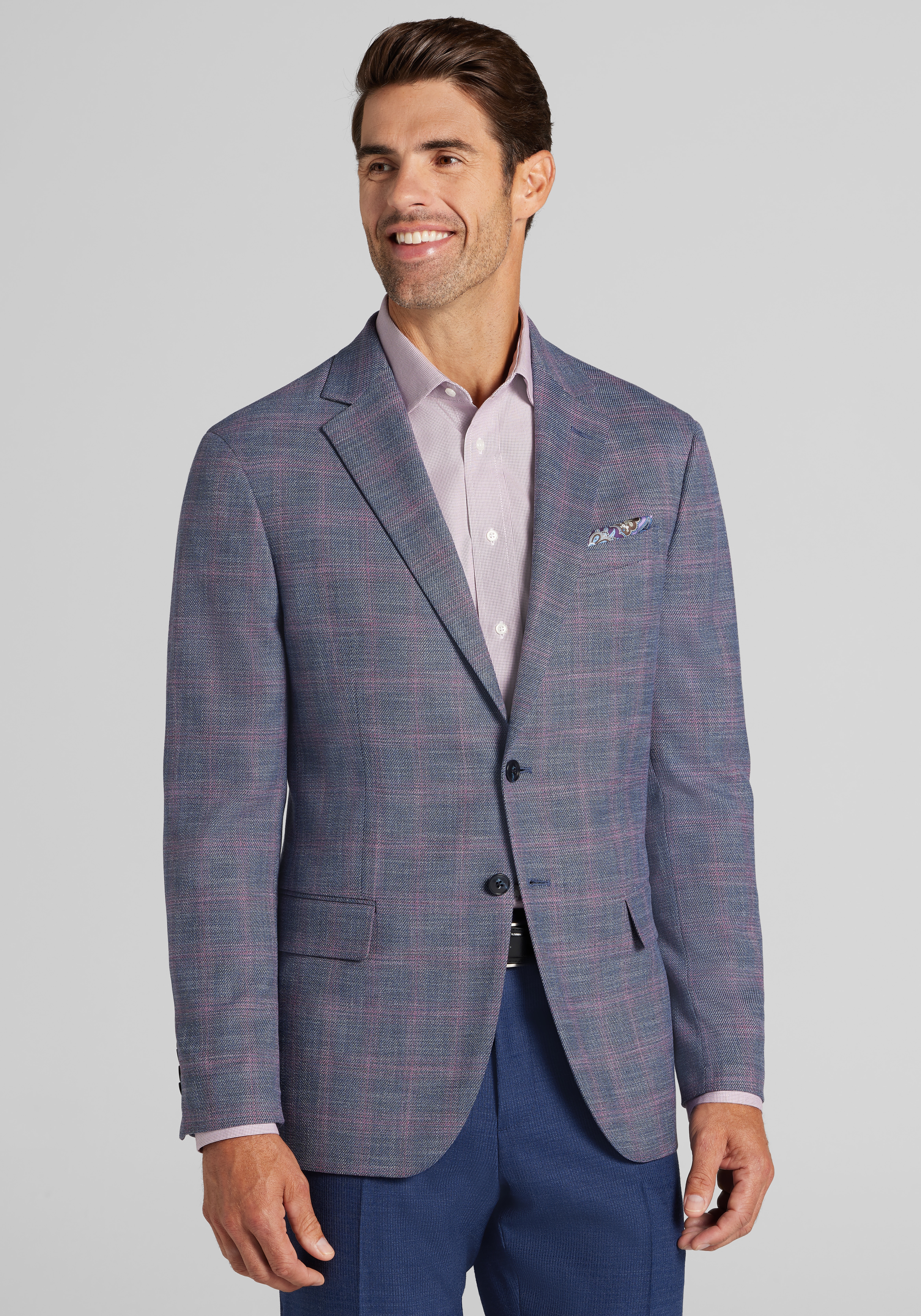 Men's Sportcoats, Jos. A. Bank Comfort Stretch Tailored Fit Plaid Sportcoat - Jos A Bank