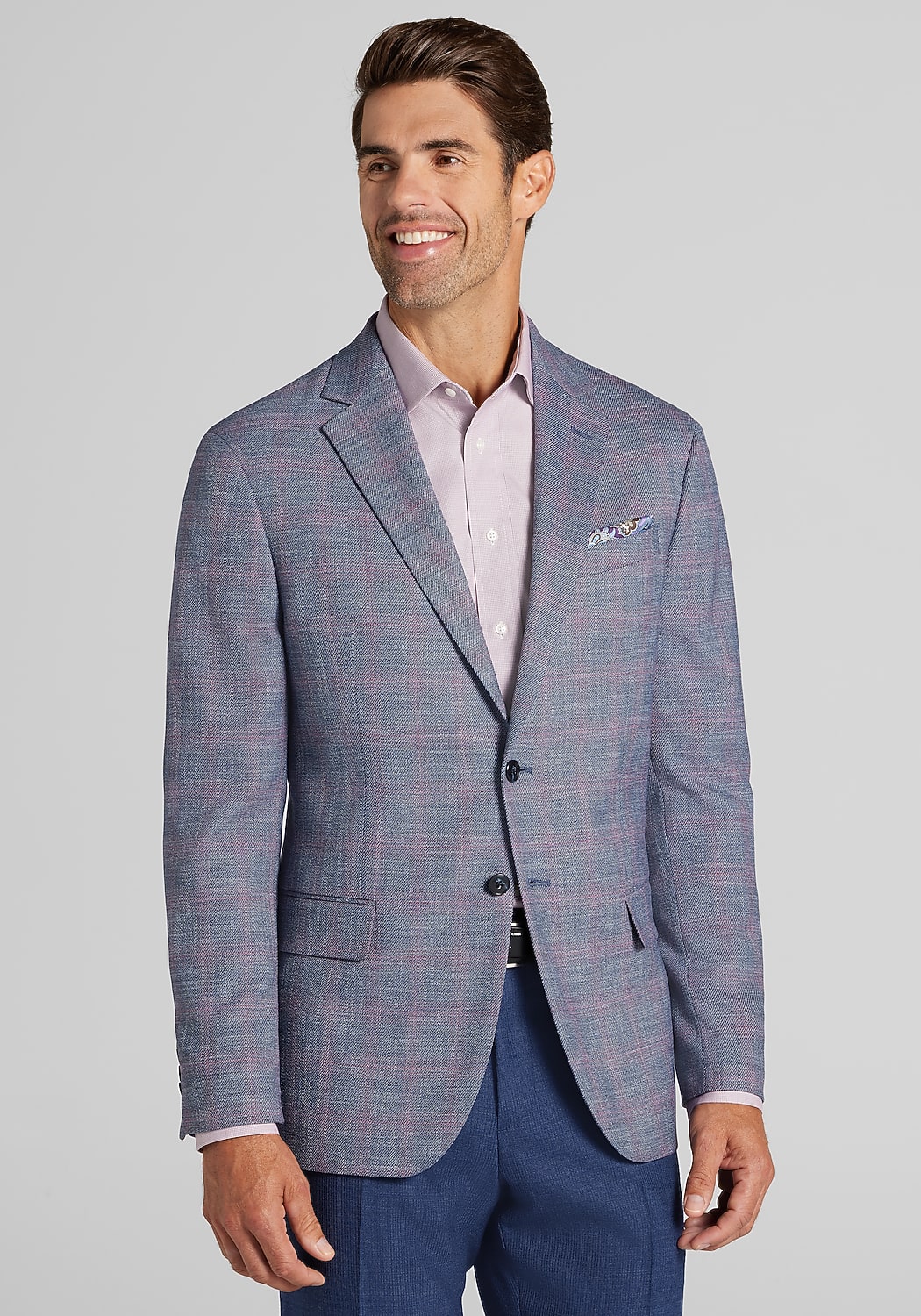 Jos. A. Bank Comfort Stretch Tailored Fit Plaid Sportcoat
