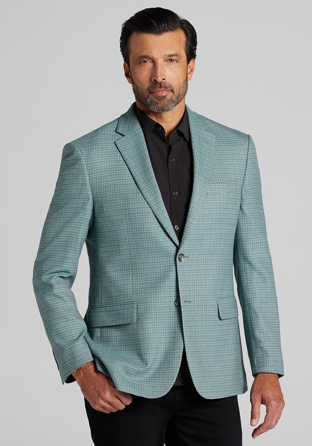 Traveler&reg; COOL<i>MOTION</i> Tailored Fit Plaid Sportcoat