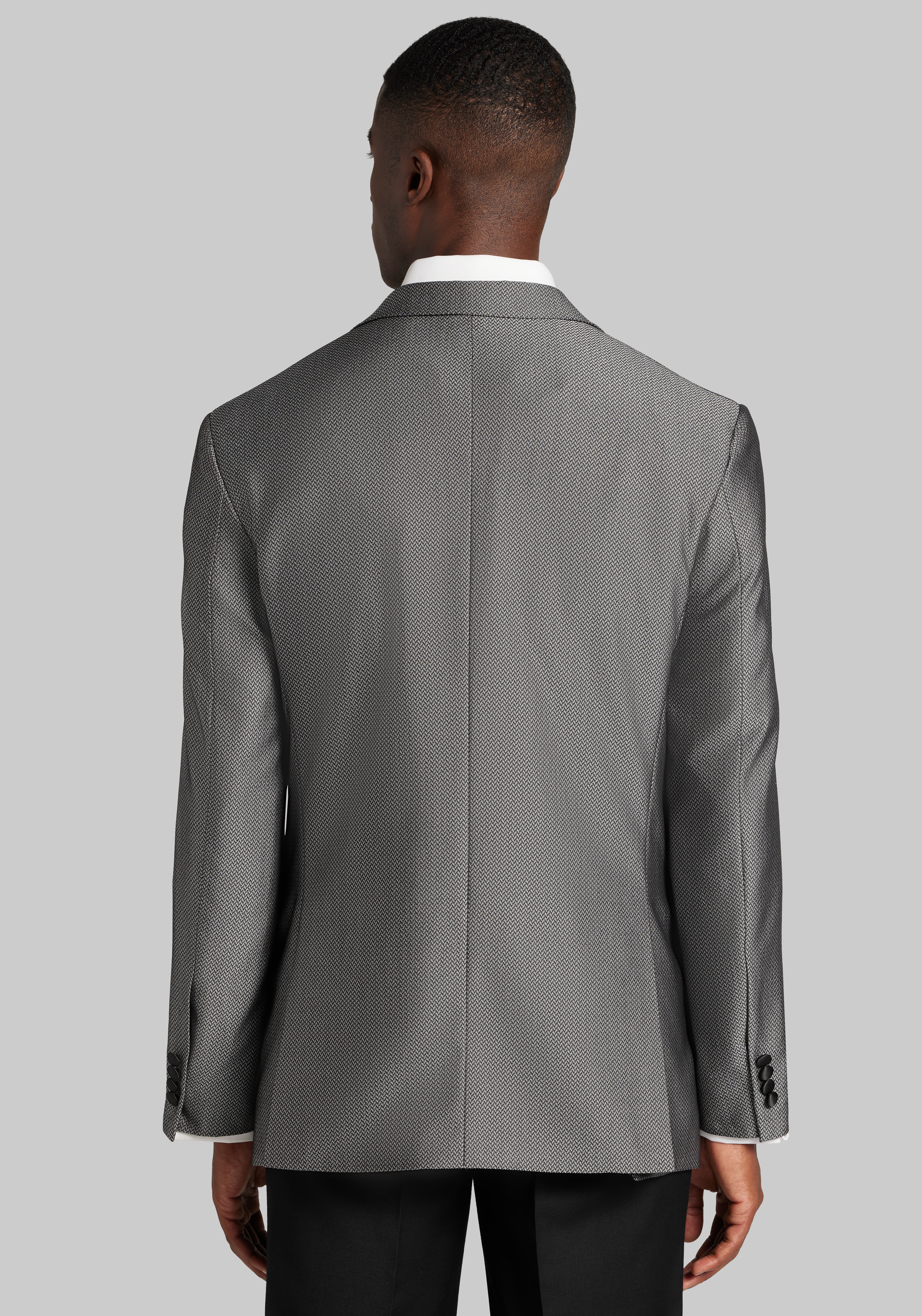 Jos. A. Bank Tailored Fit Herringbone Comfort Stretch Dinner Jacket