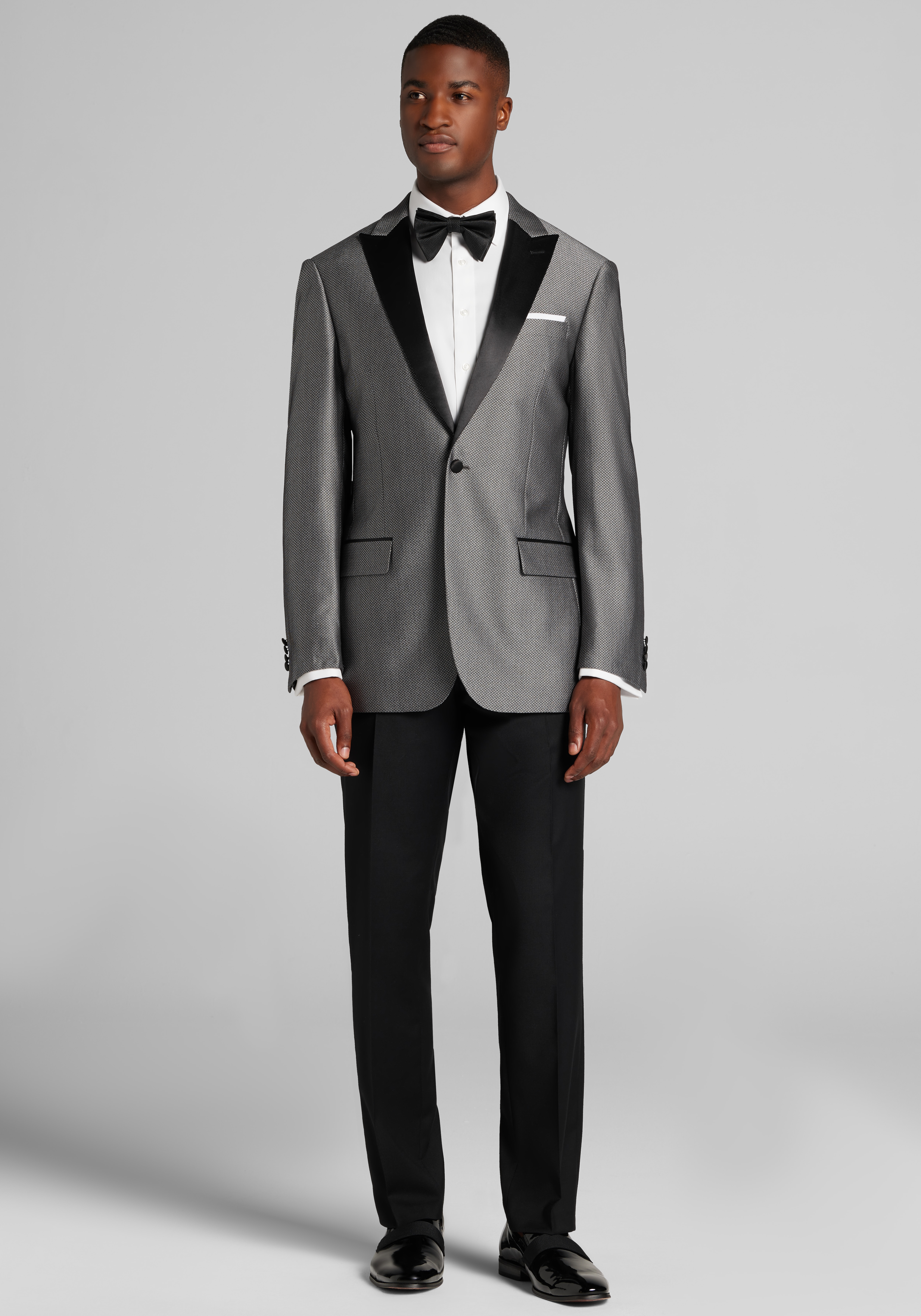 Jos. A. Bank Tailored Fit Herringbone Comfort Stretch Dinner Jacket