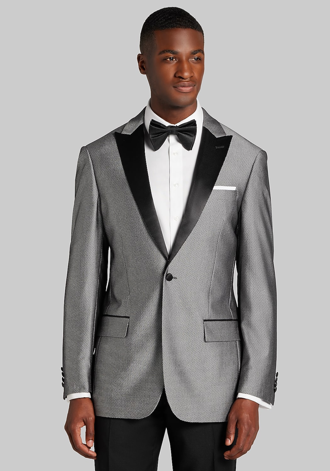 Jos. A. Bank Tailored Fit Herringbone Comfort Stretch Dinner Jacket