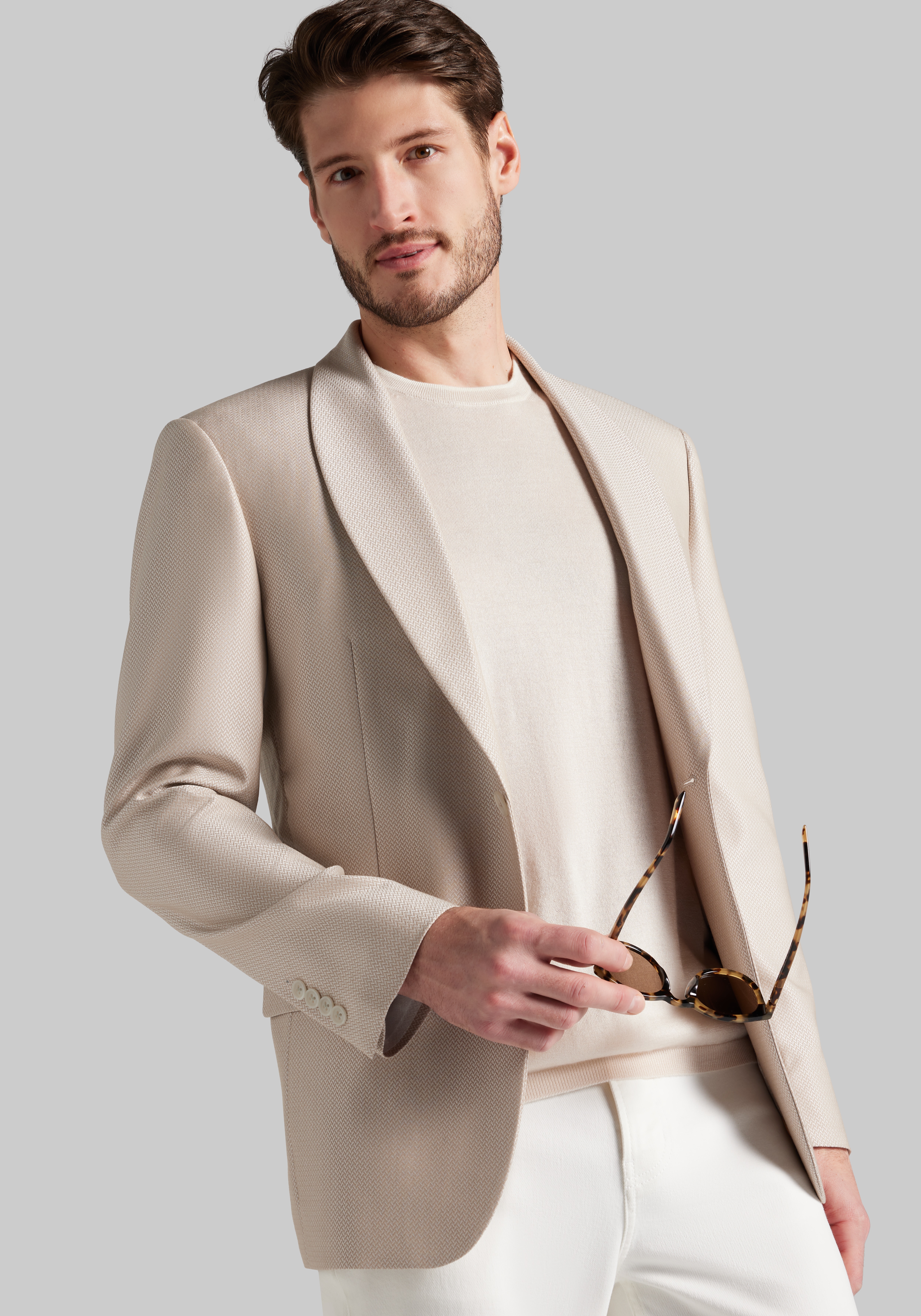 Jos. A. Bank Slim Fit Comfort Stretch Herringbone Dinner Jacket