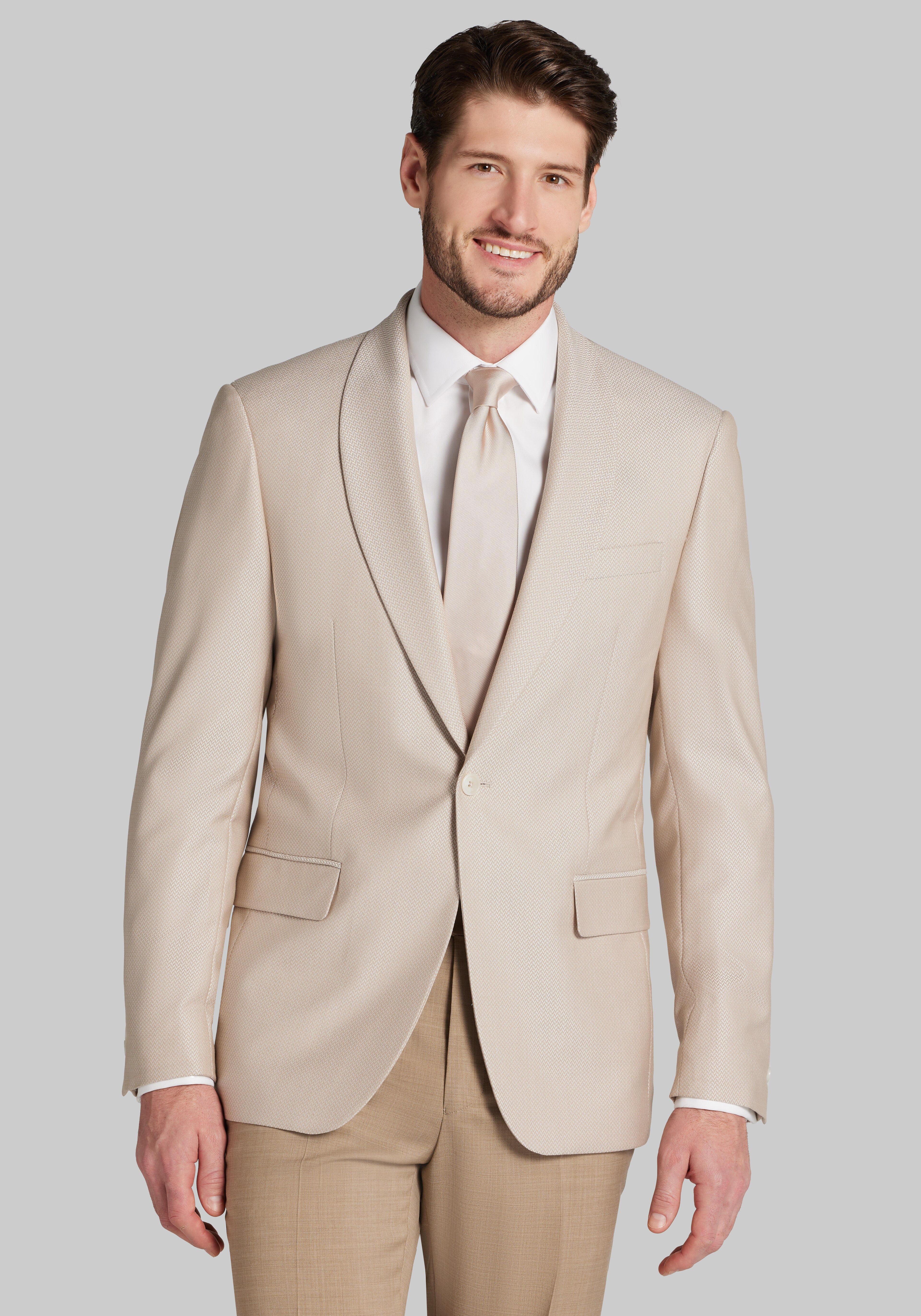 Jos. A. Bank Slim Fit Comfort Stretch Herringbone Dinner Jacket CLEARANCE