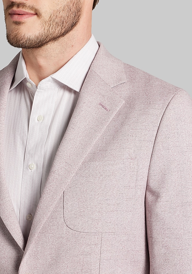 Jos. A. Bank Slim Fit Comfort Stretch Linen Blend Herringbone