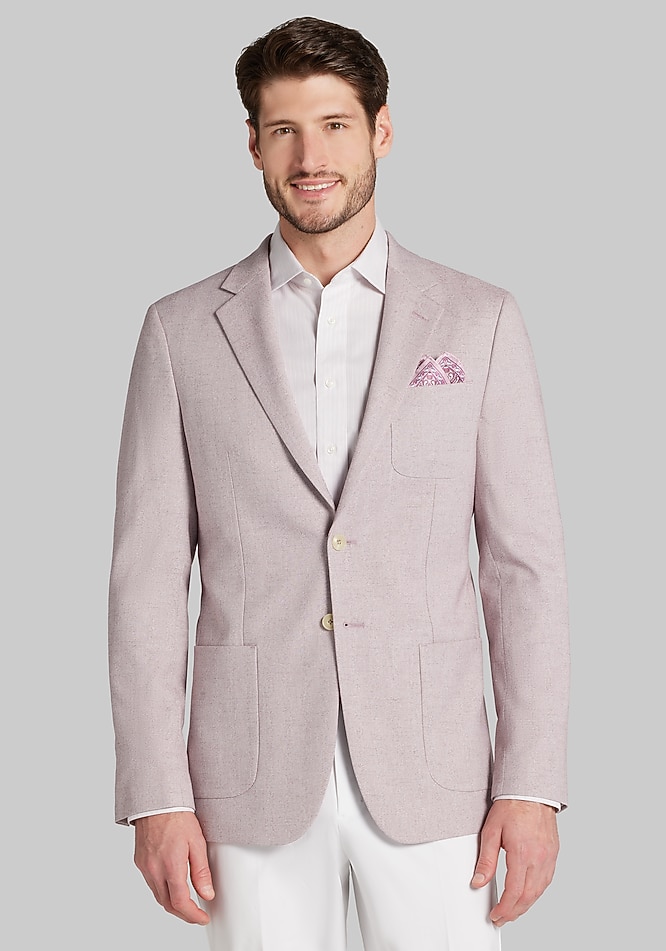 Jos. A. Bank Slim Fit Comfort Stretch Linen Blend Herringbone
