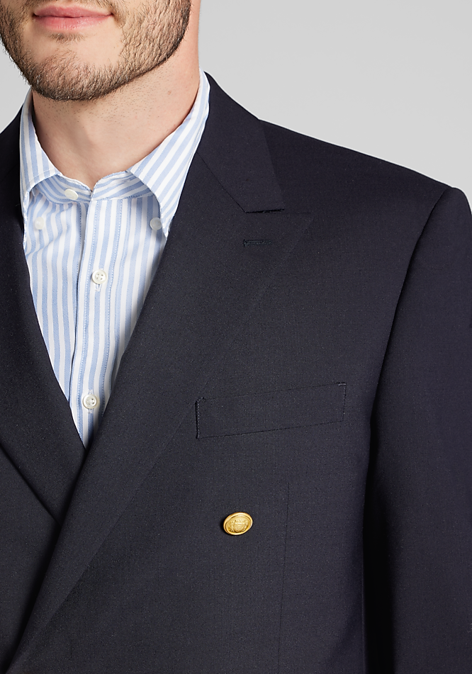 Jos. A. Bank Tailored Fit Comfort Stretch Double-Breasted Blazer