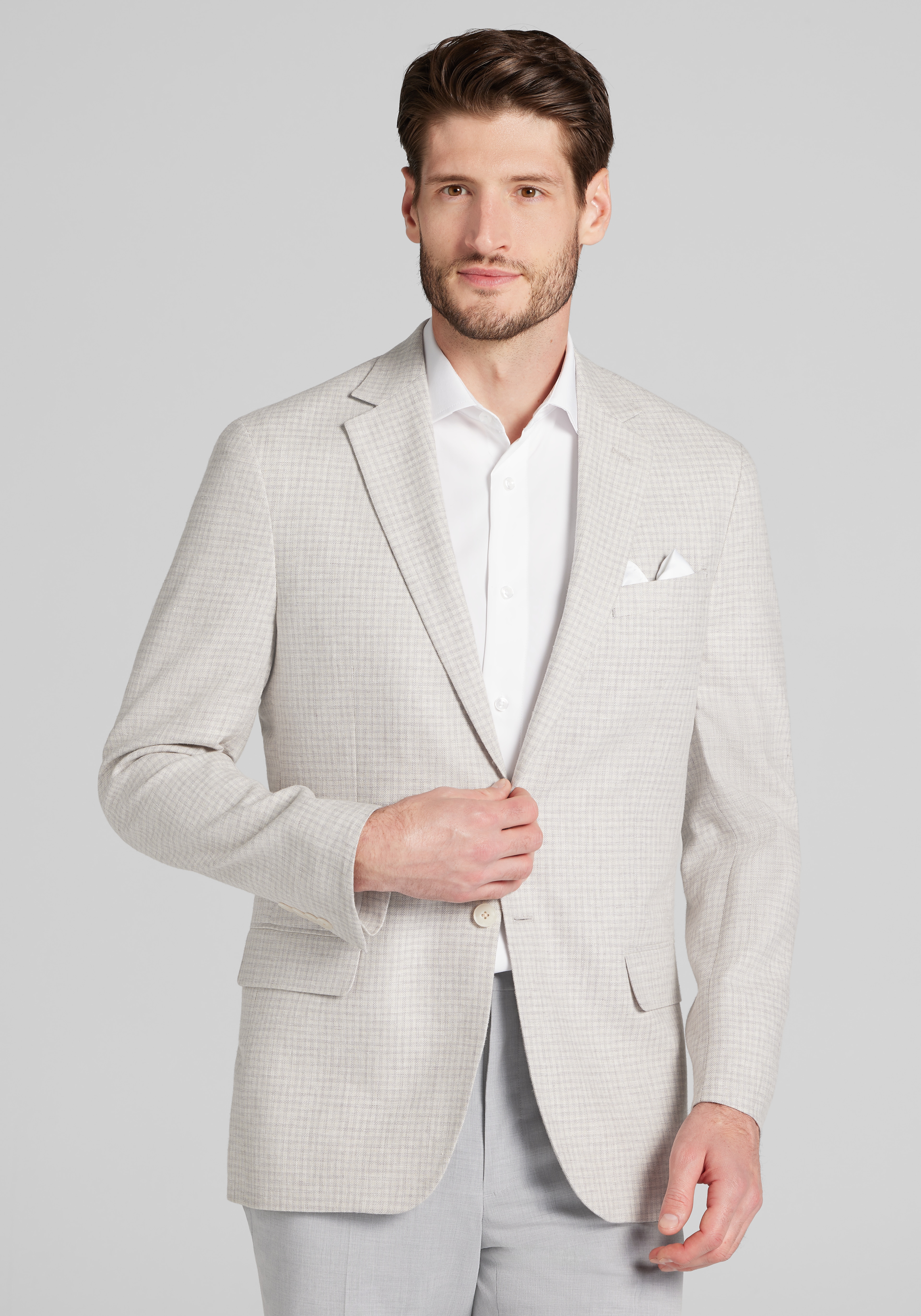 Jos. A. Bank Tailored Fit Check Comfort Stretch Sportcoat - Big & Tall CLEARANCE