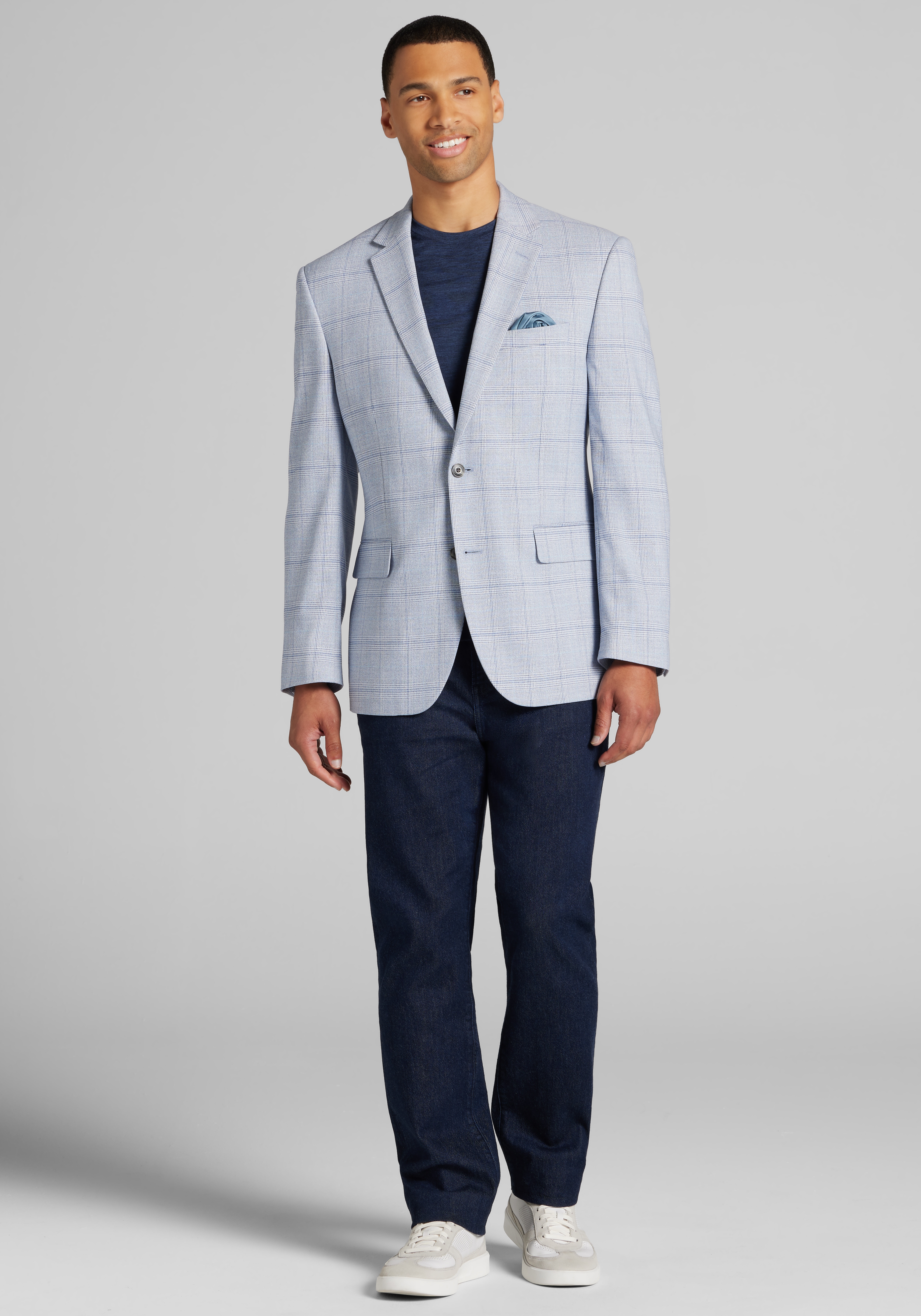 Jos. A. Bank Comfort Stretch Traditional Fit Plaid Sportcoat