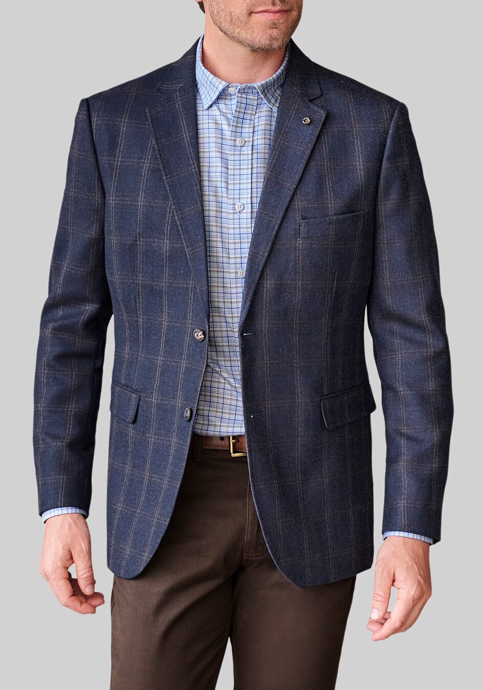 Men's New!, Johnston & Murphy Regular Fit Plaid Dress Blazer - Jos A Bank