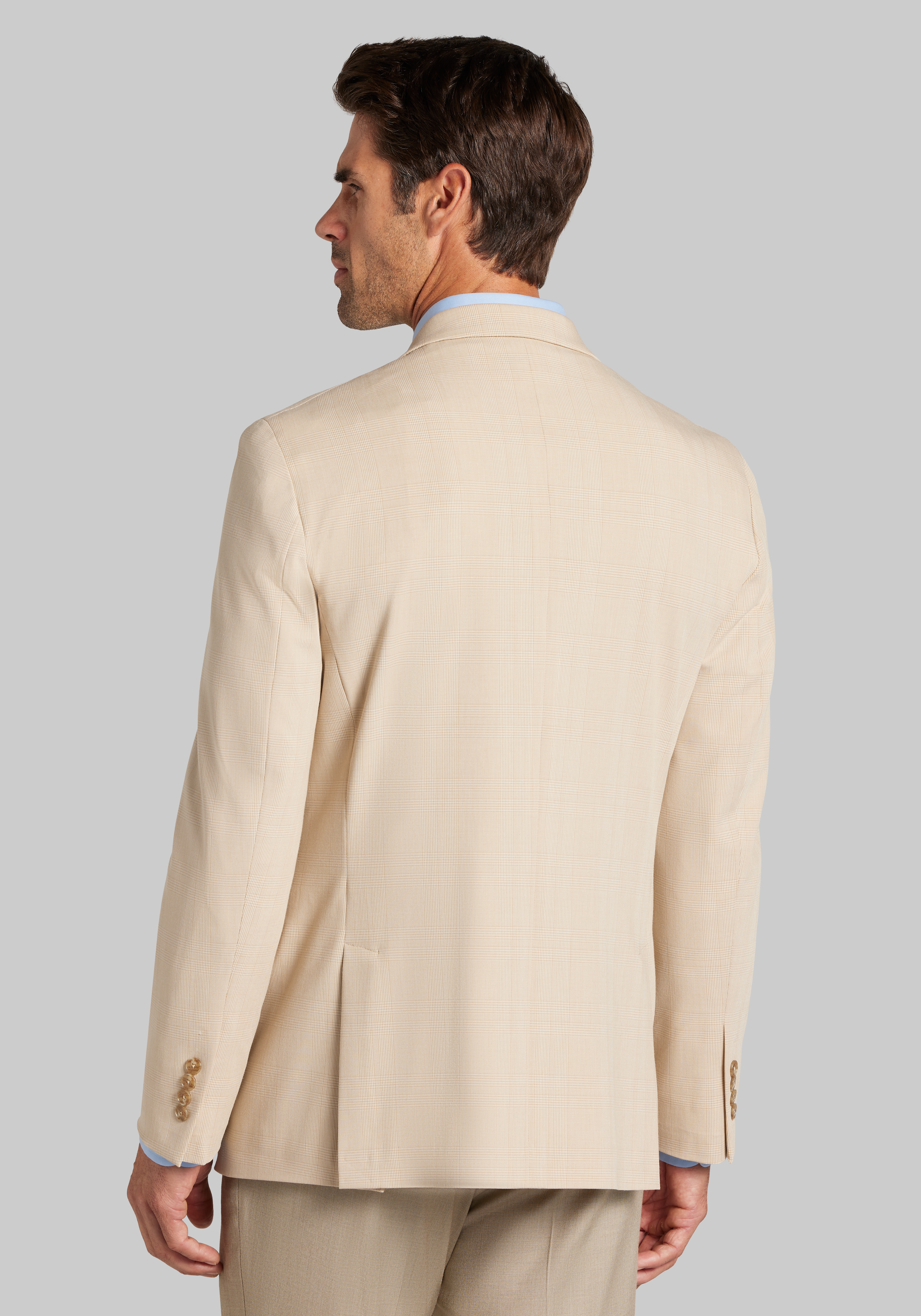 Jos. A. Bank Tailored Fit Plaid Comfort Stretch Sportcoat