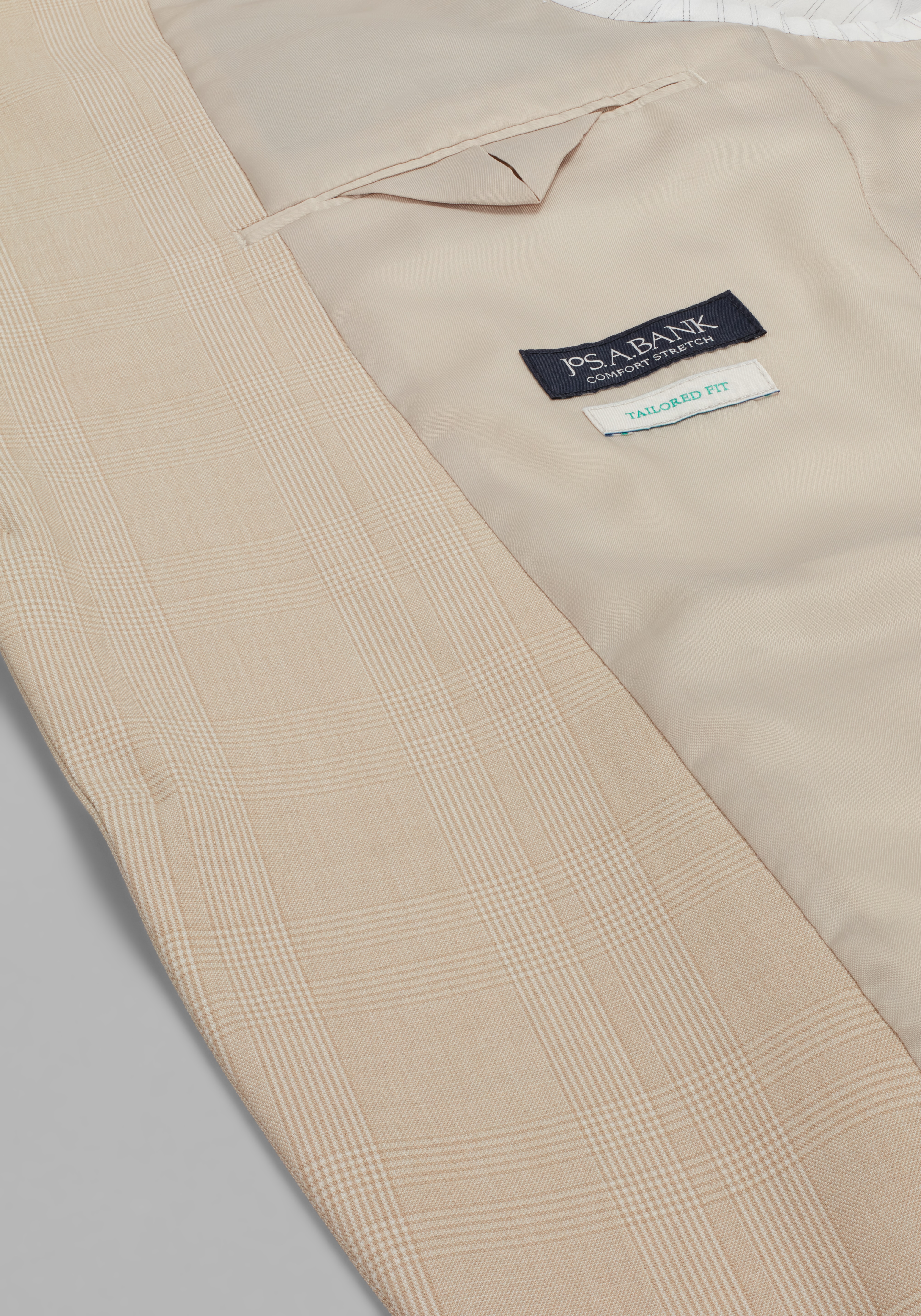 Jos. A. Bank Tailored Fit Plaid Comfort Stretch Sportcoat