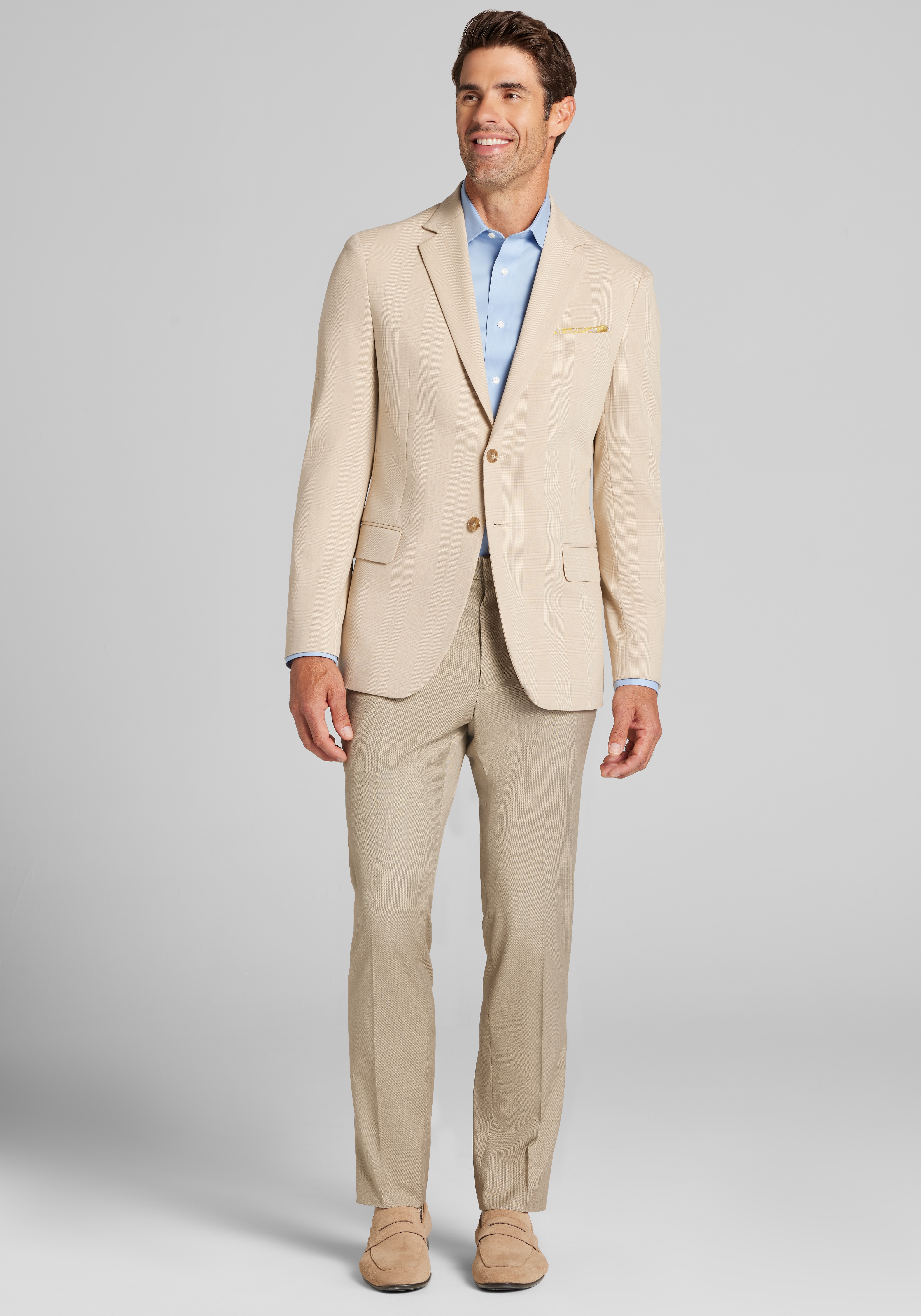 Jos. A. Bank Tailored Fit Plaid Comfort Stretch Sportcoat