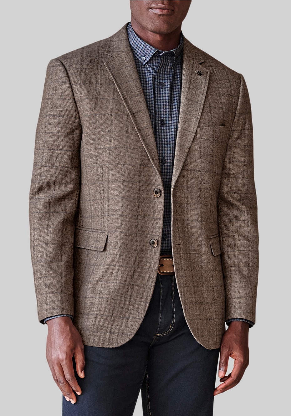 Men's New!, Johnston & Murphy Tailored Fit Plaid Dress Blazer - Jos A Bank