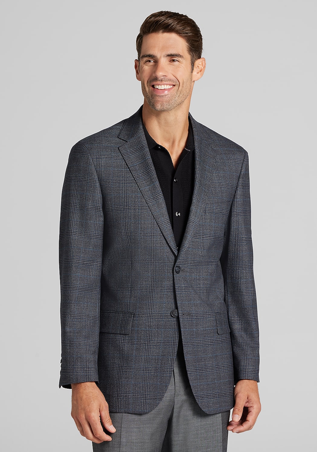 Traveler&reg; COOL<i>MOTION</i> Tailored Fit Plaid Sportcoat