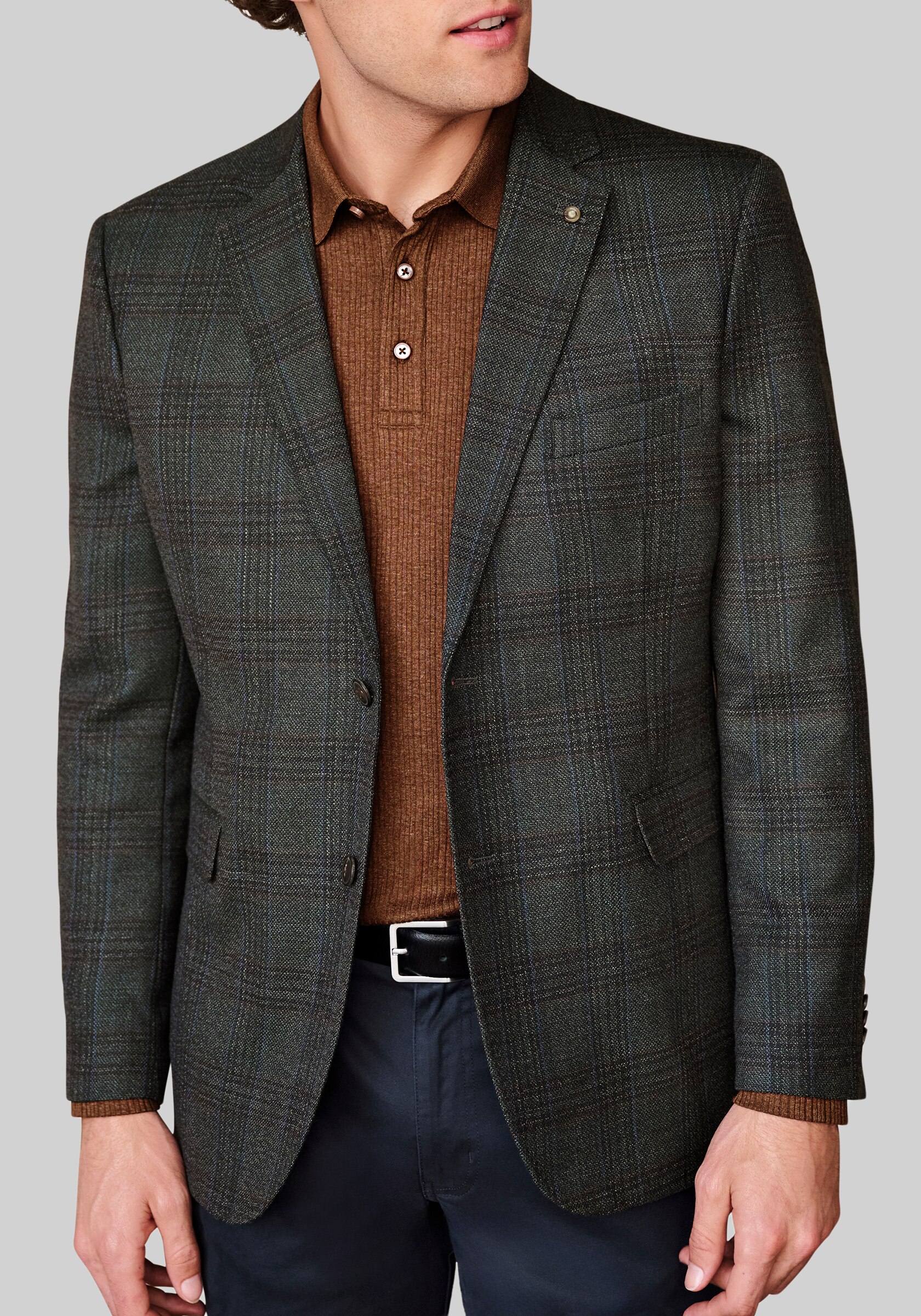 Men's New!, Johnston & Murphy Tailored Fit Plaid Dress Blazer - Jos A Bank