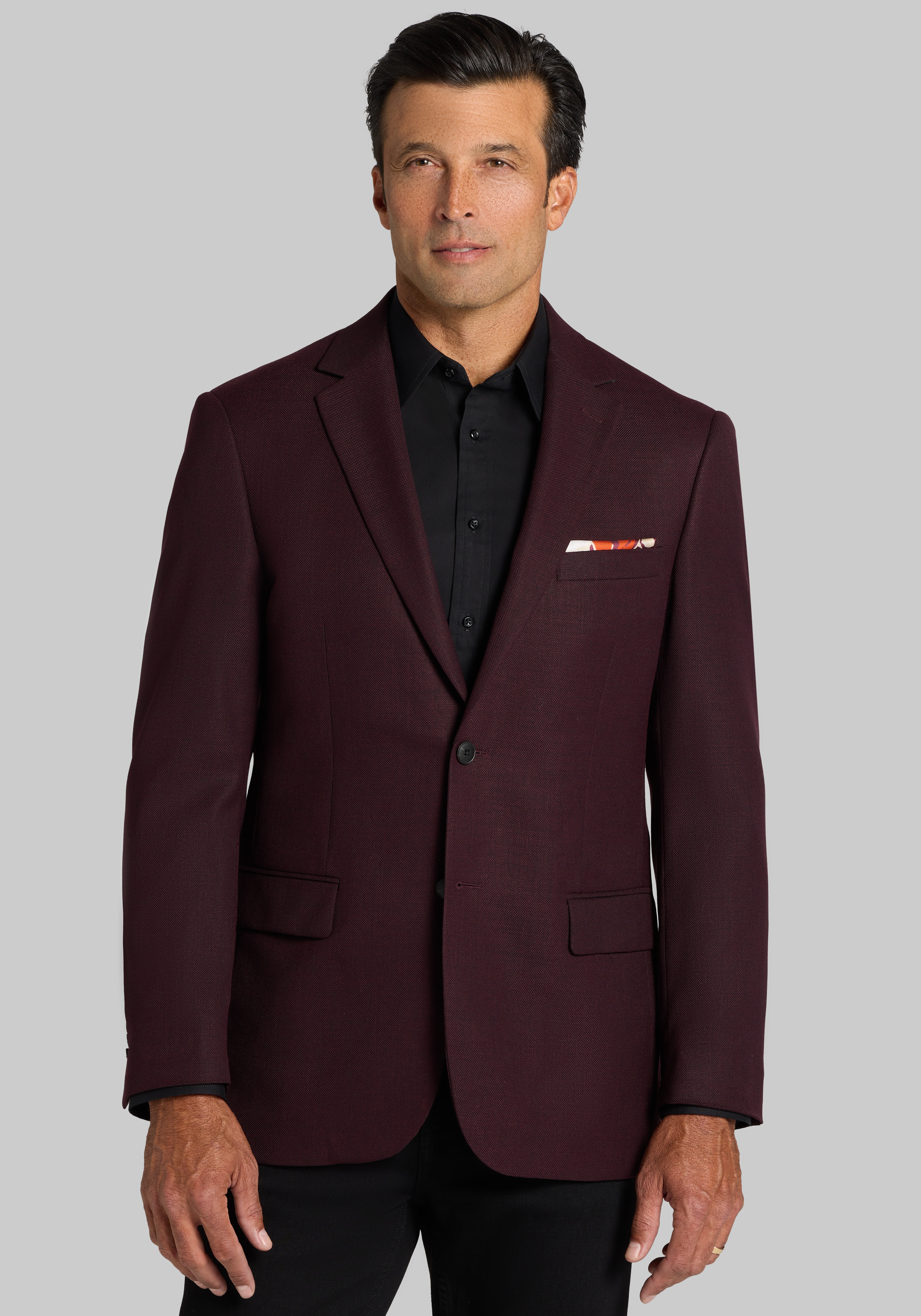 Men's Sportcoats, Traveler&reg; COOL<i>MOTION</i> Traditional Fit Solid Sportcoat - Jos A Bank