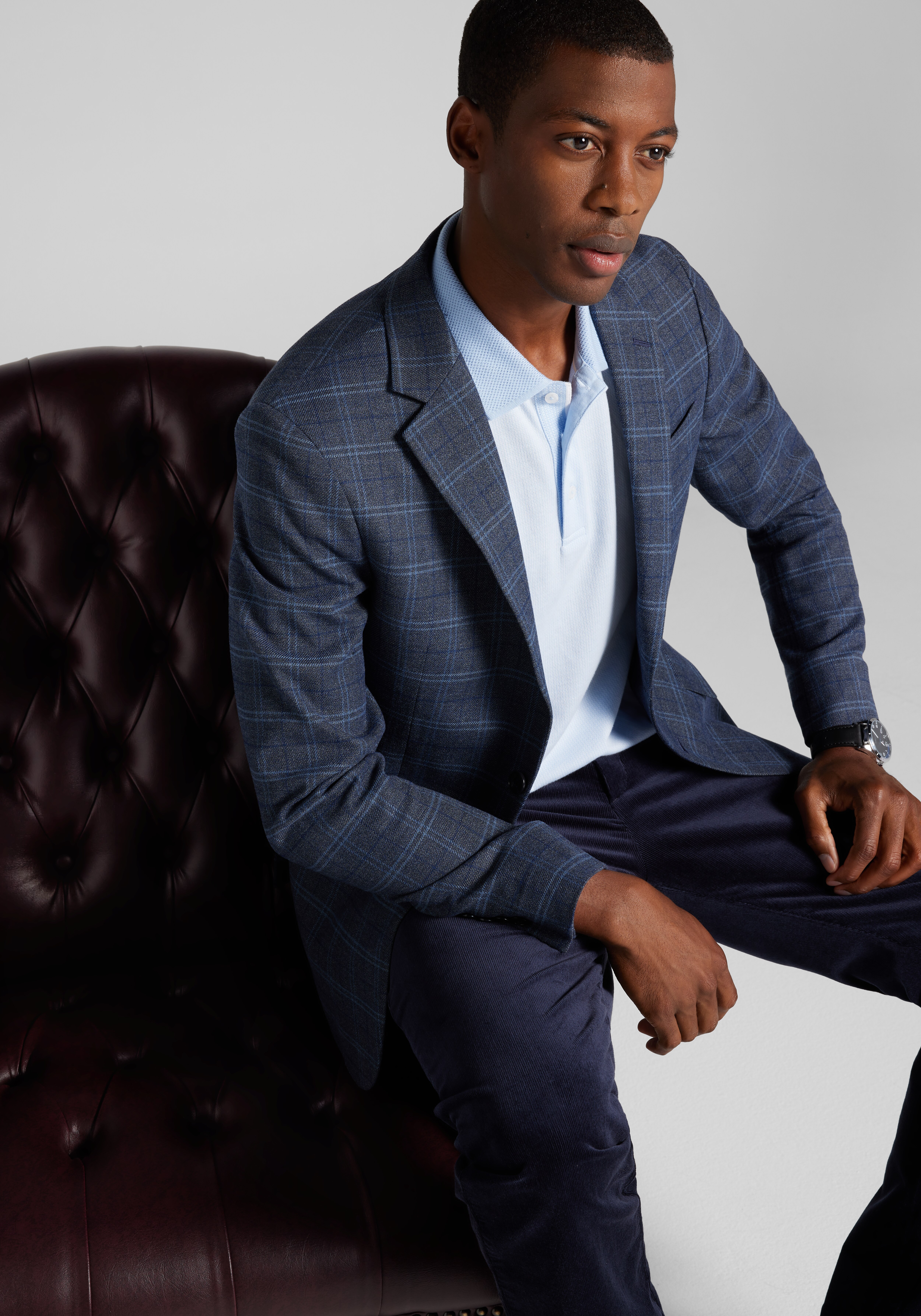 Jos. A. Bank Slim Fit Plaid Comfort Stretch Sportcoat