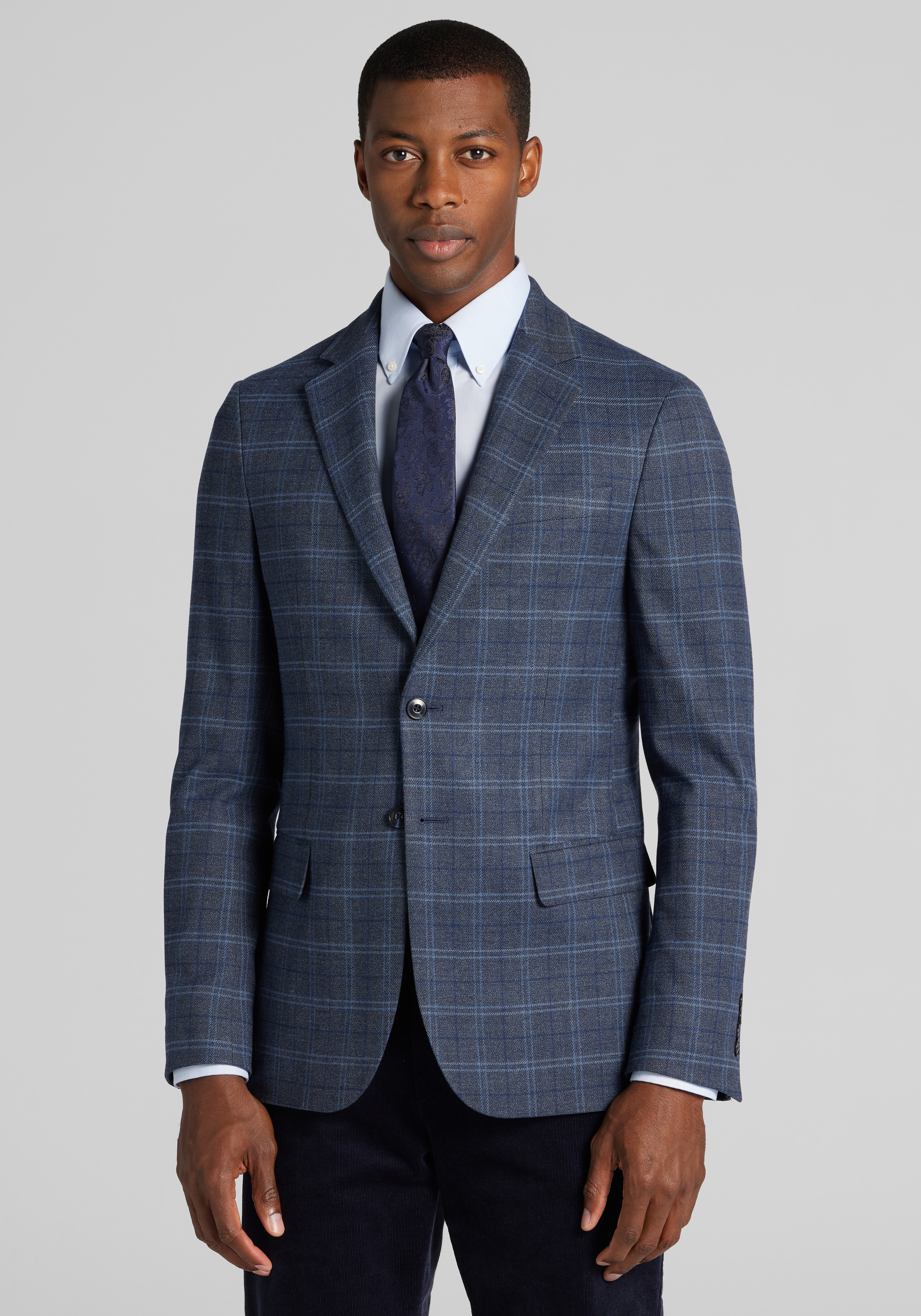 Jos. A. Bank Slim Fit Plaid Comfort Stretch Sportcoat