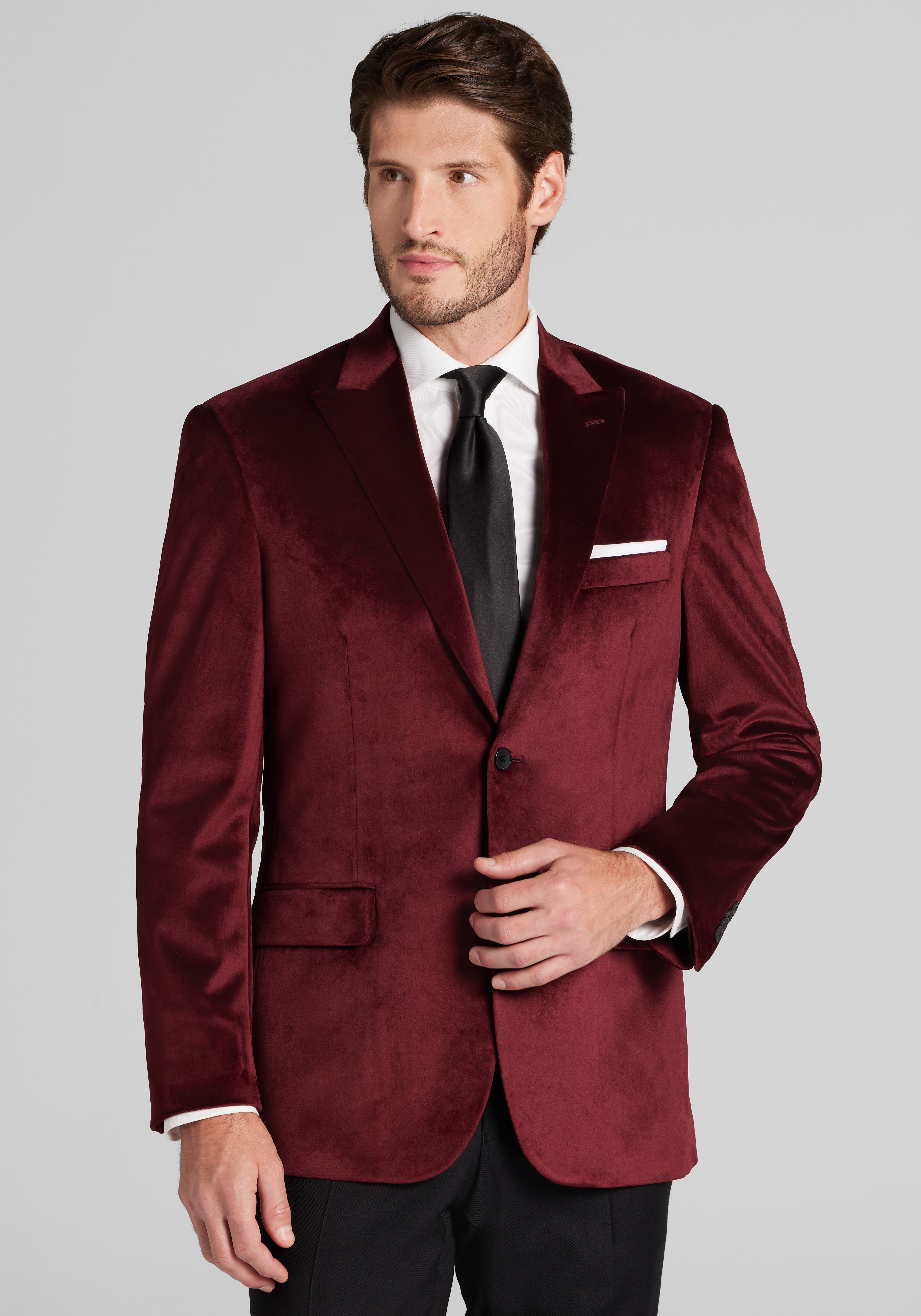 Men's Sportcoats, Jos. A. Bank Comfort Stretch Tailored Fit Velvet Dinner Jacket - Jos A Bank