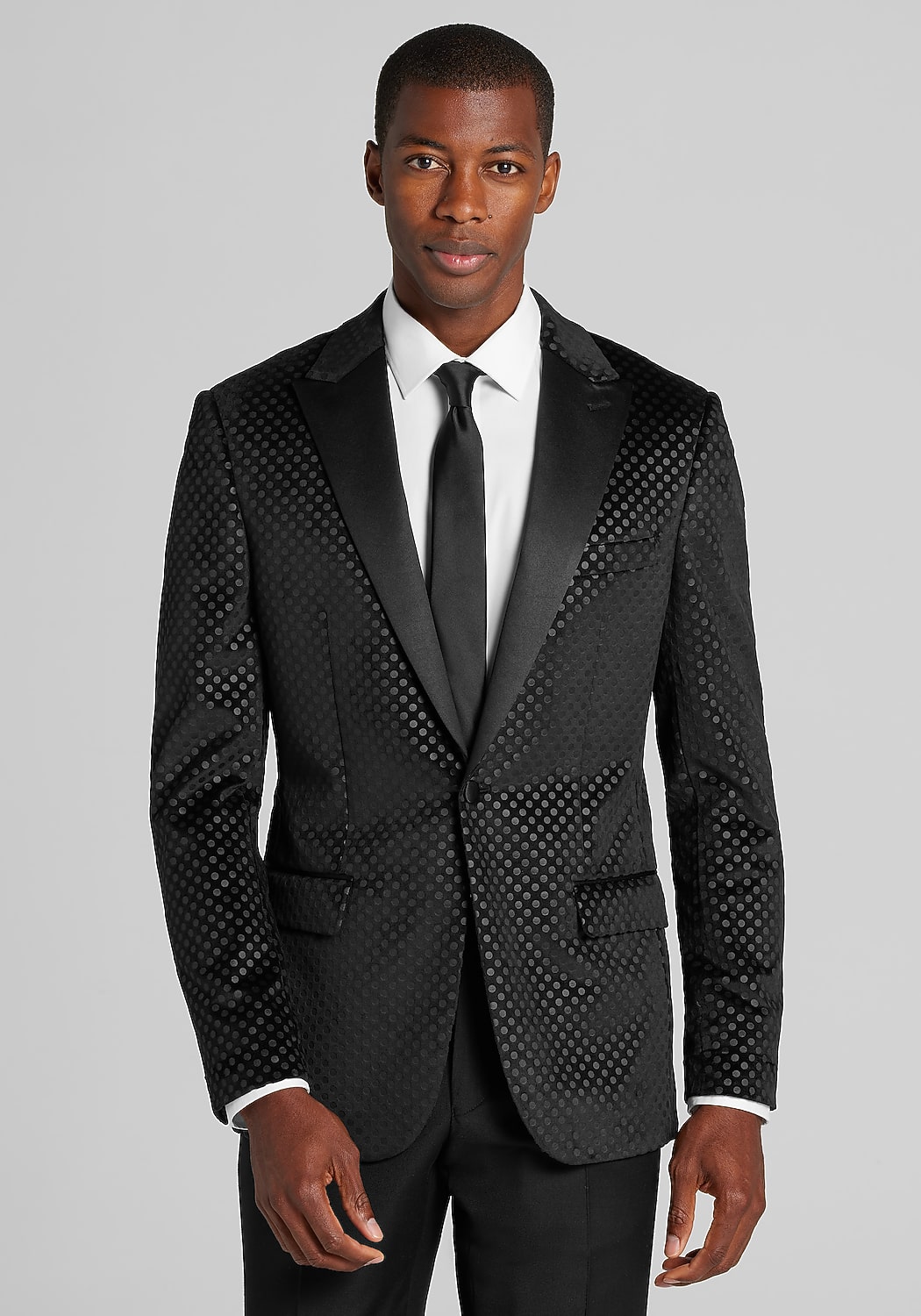 Jos. A. Bank Comfort Stretch Slim Fit Polka Dot Velvet Dinner Jacket