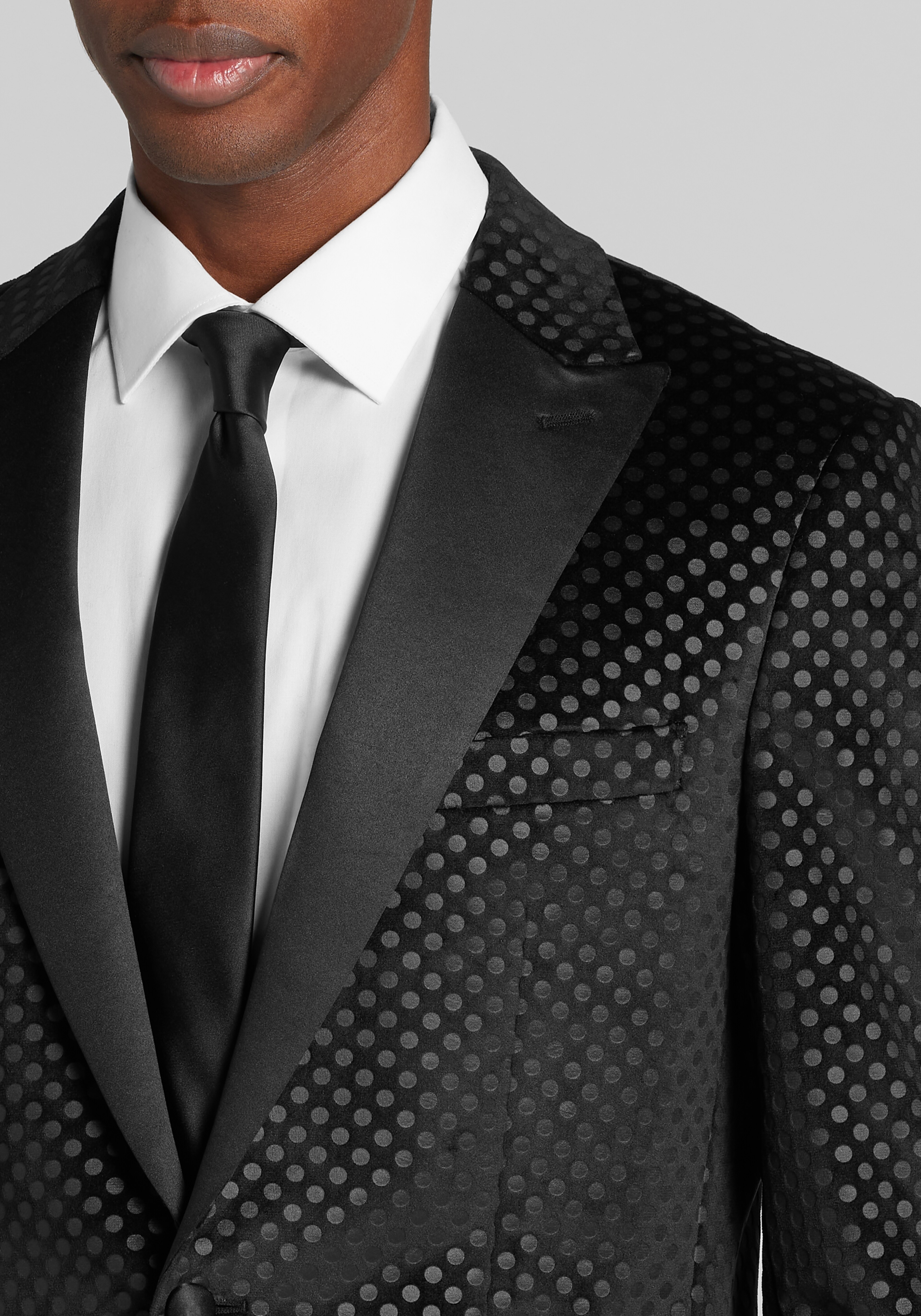 Jos. A. Bank Comfort Stretch Slim Fit Polka Dot Velvet Dinner Jacket