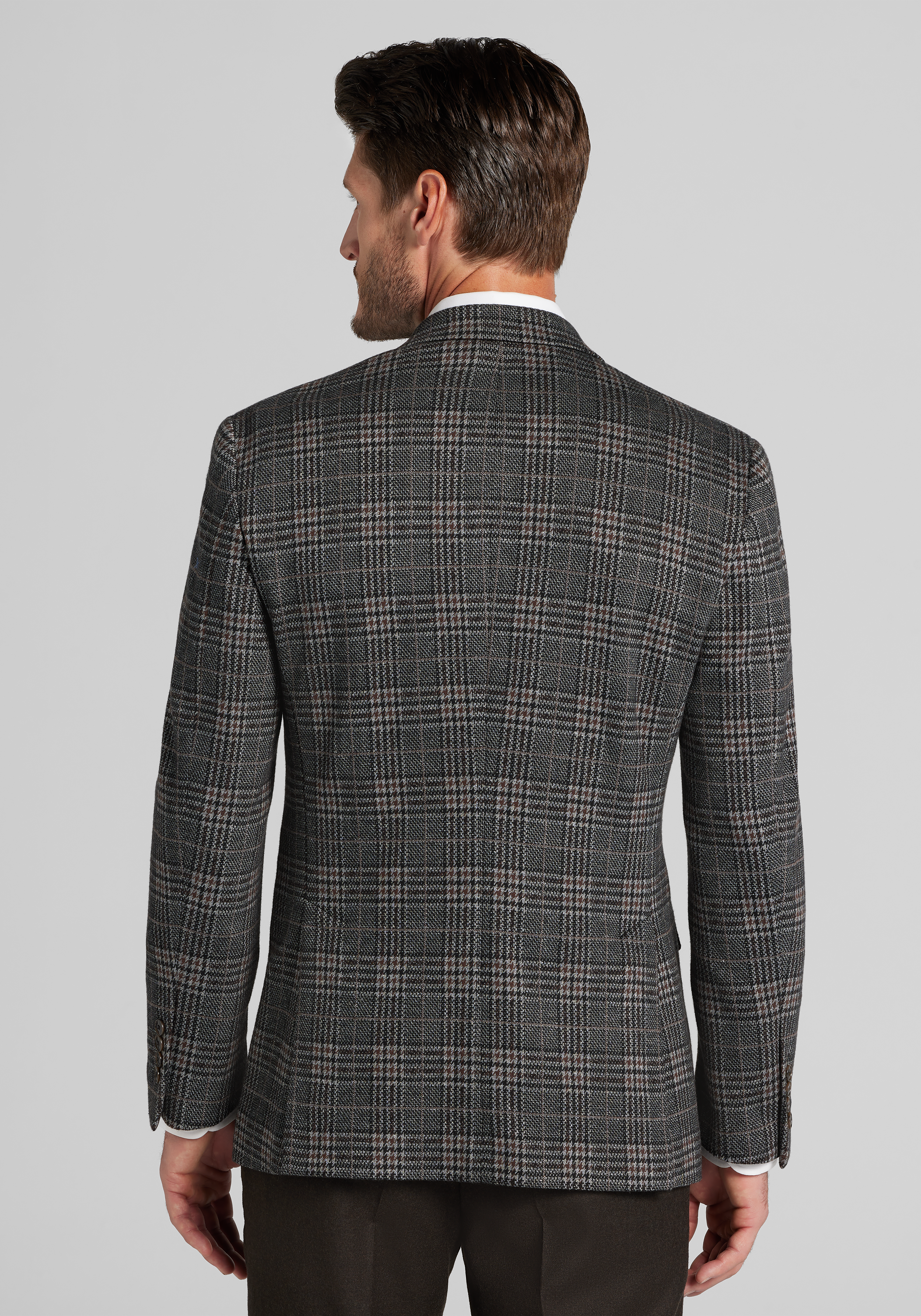 Jos. A. Bank Comfort Stretch Tailored Fit Glen Plaid Sportcoat