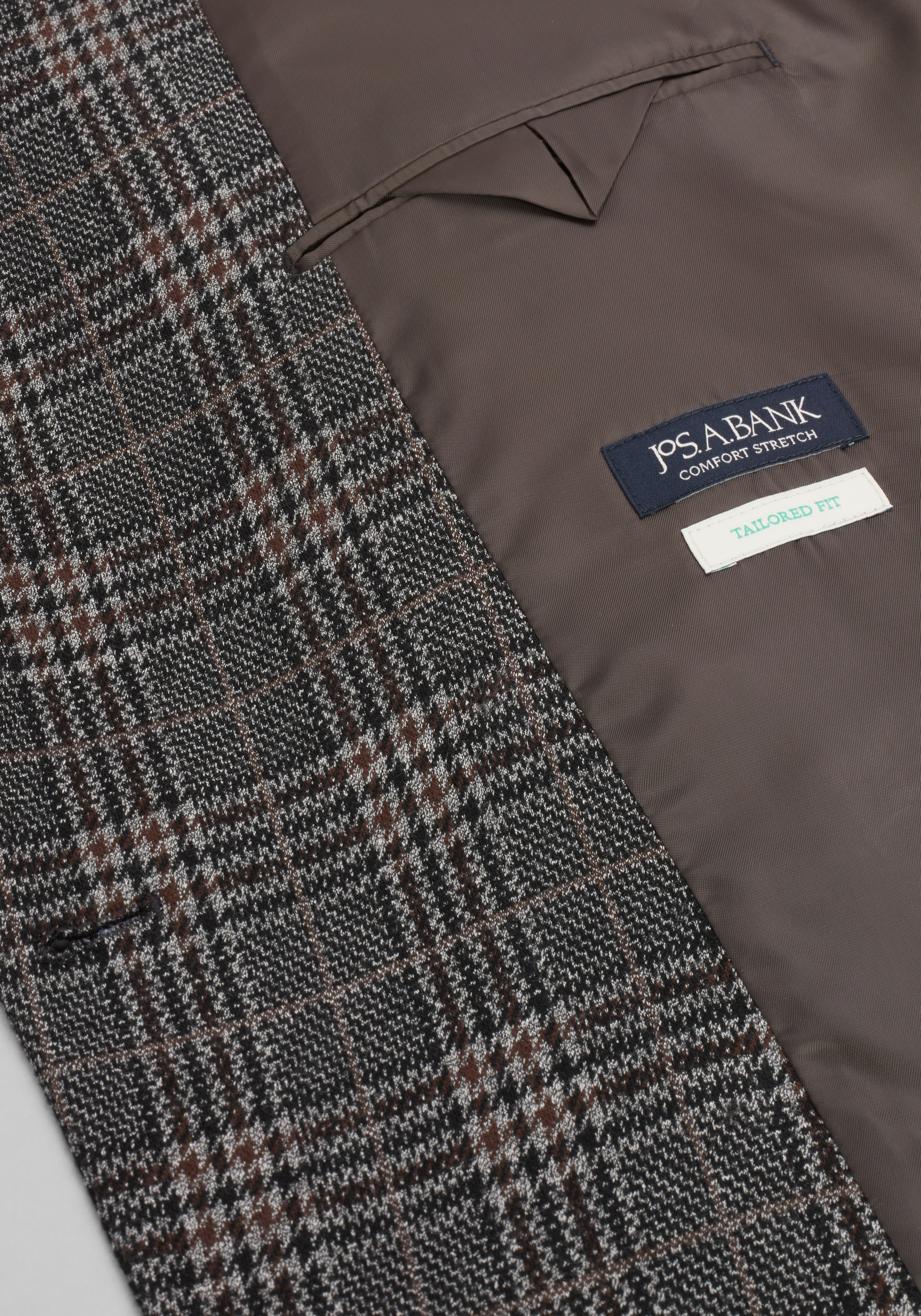 Jos. A. Bank Comfort Stretch Tailored Fit Glen Plaid Sportcoat