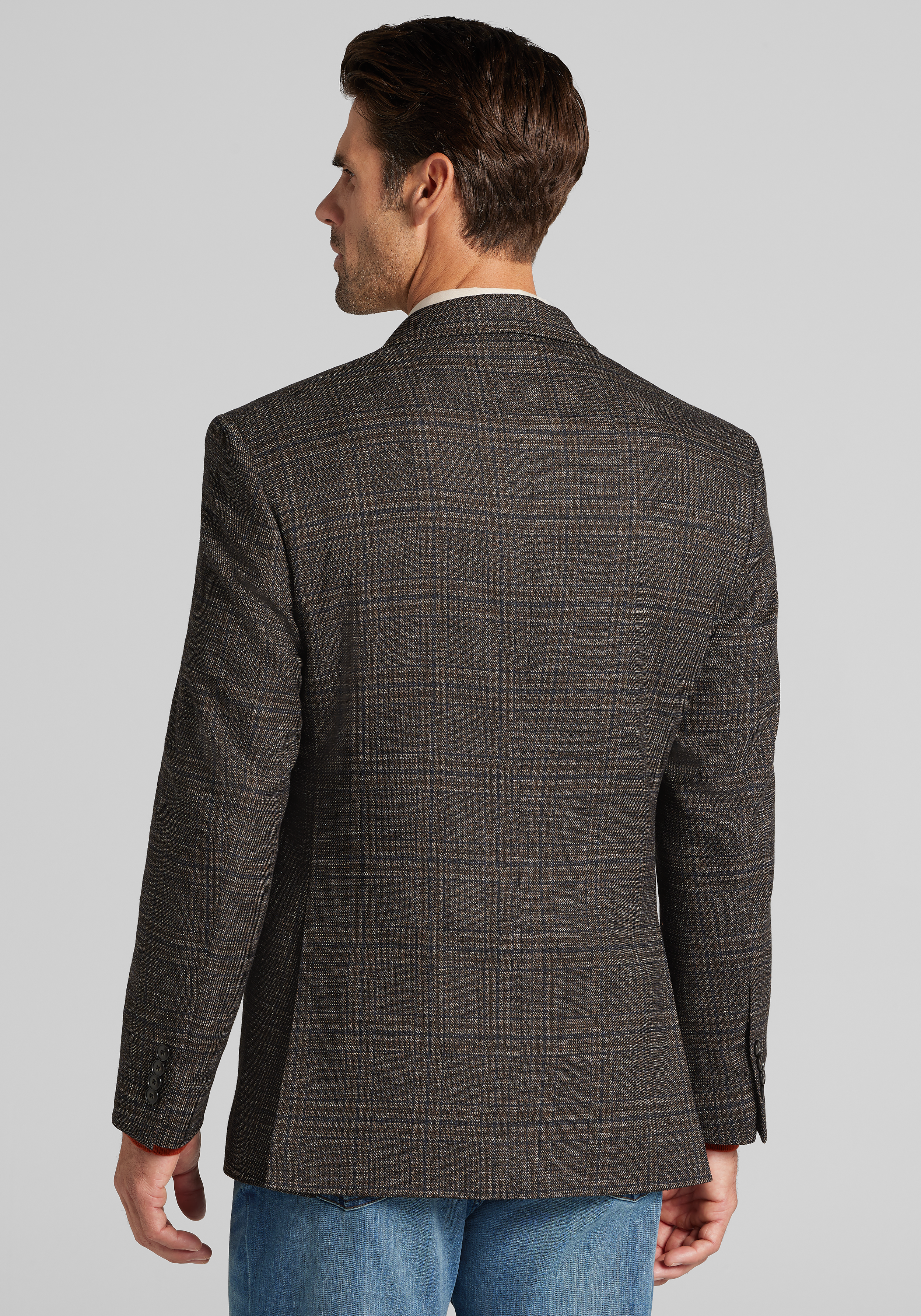 Jos. A. Bank Comfort Stretch Traditional Fit Plaid Sportcoat