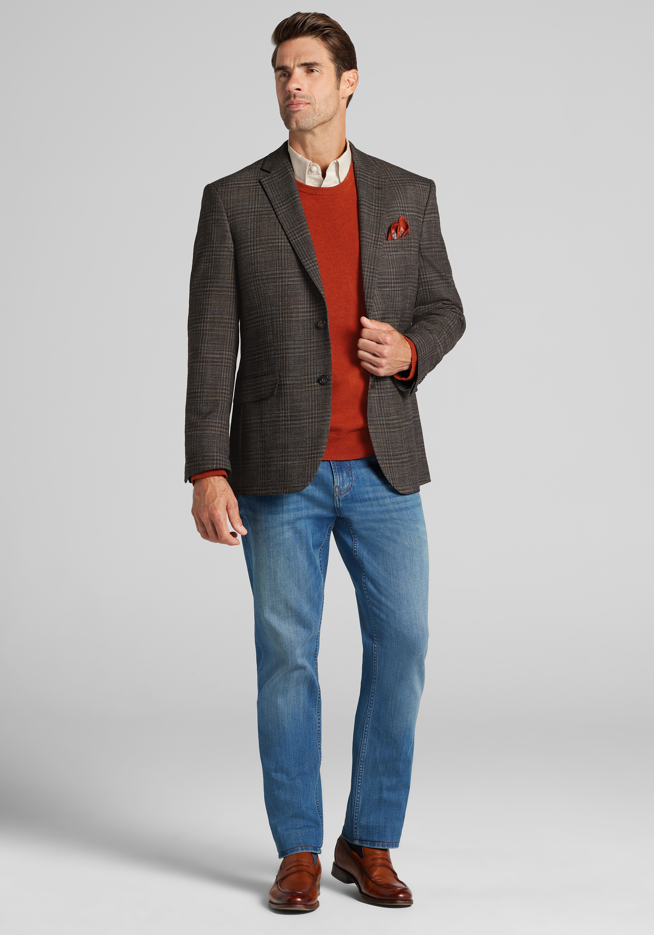 Jos. A. Bank Comfort Stretch Traditional Fit Plaid Sportcoat