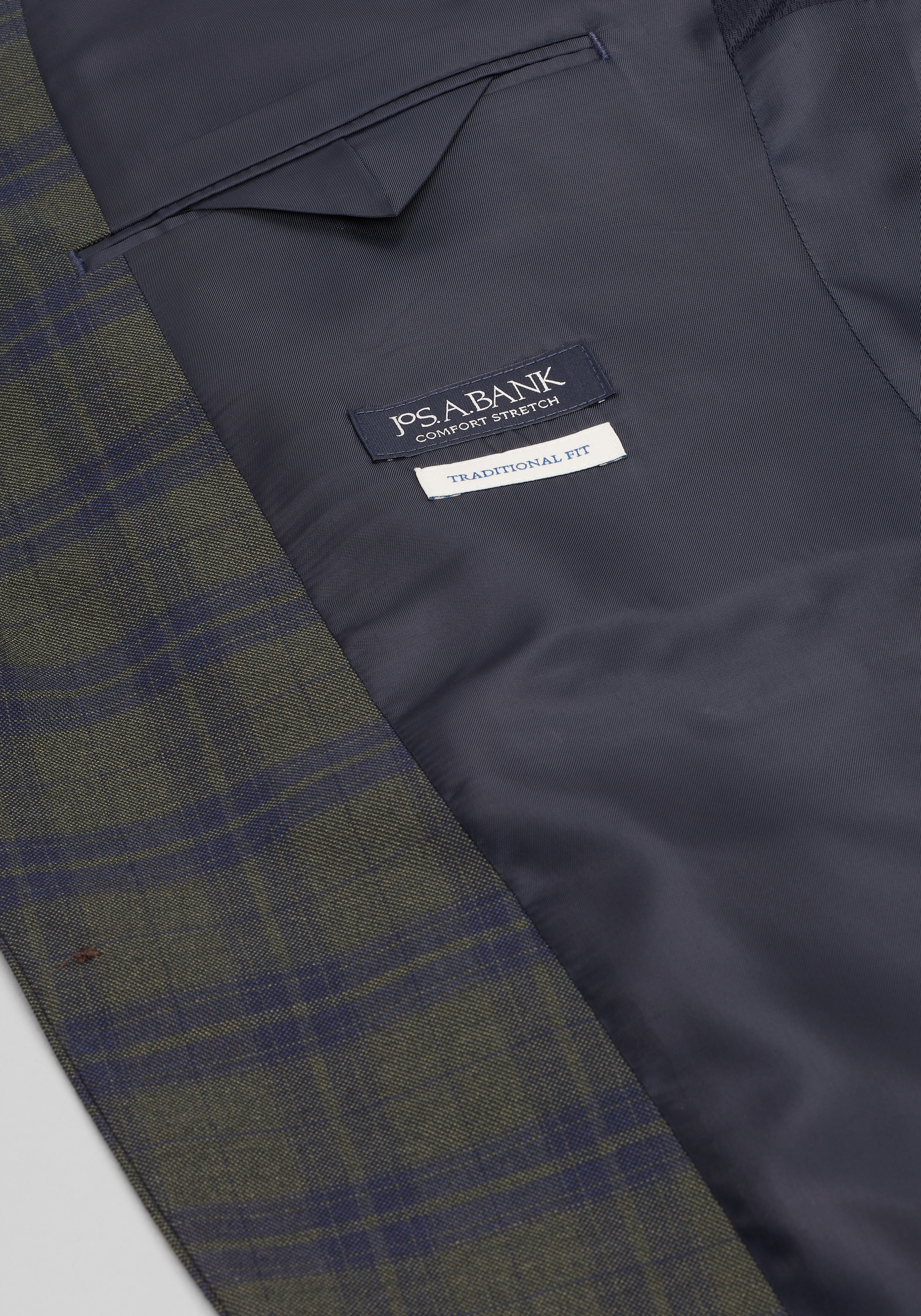 Jos. A. Bank Tailored Fit Plaid Comfort Stretch Sportcoat