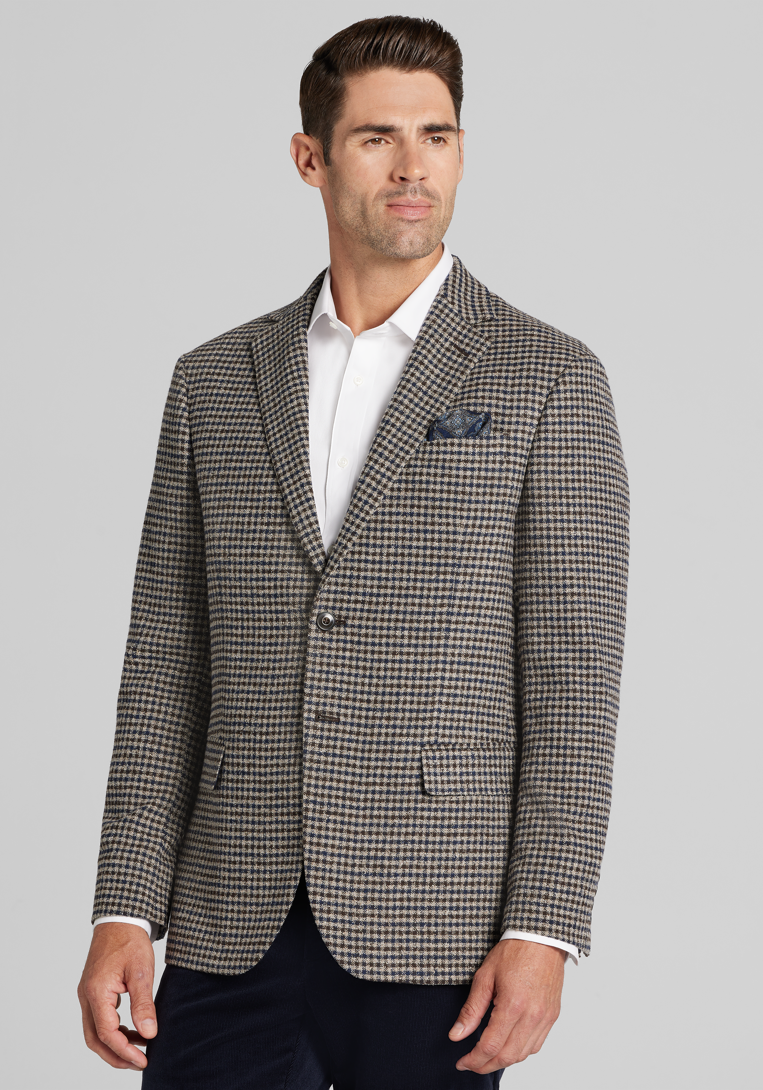 Men's FLYOUT_CATEGORY, Jos. A. Bank Tailored Fit Check Comfort Stretch Sportcoat - Big & Tall - Jos A Bank