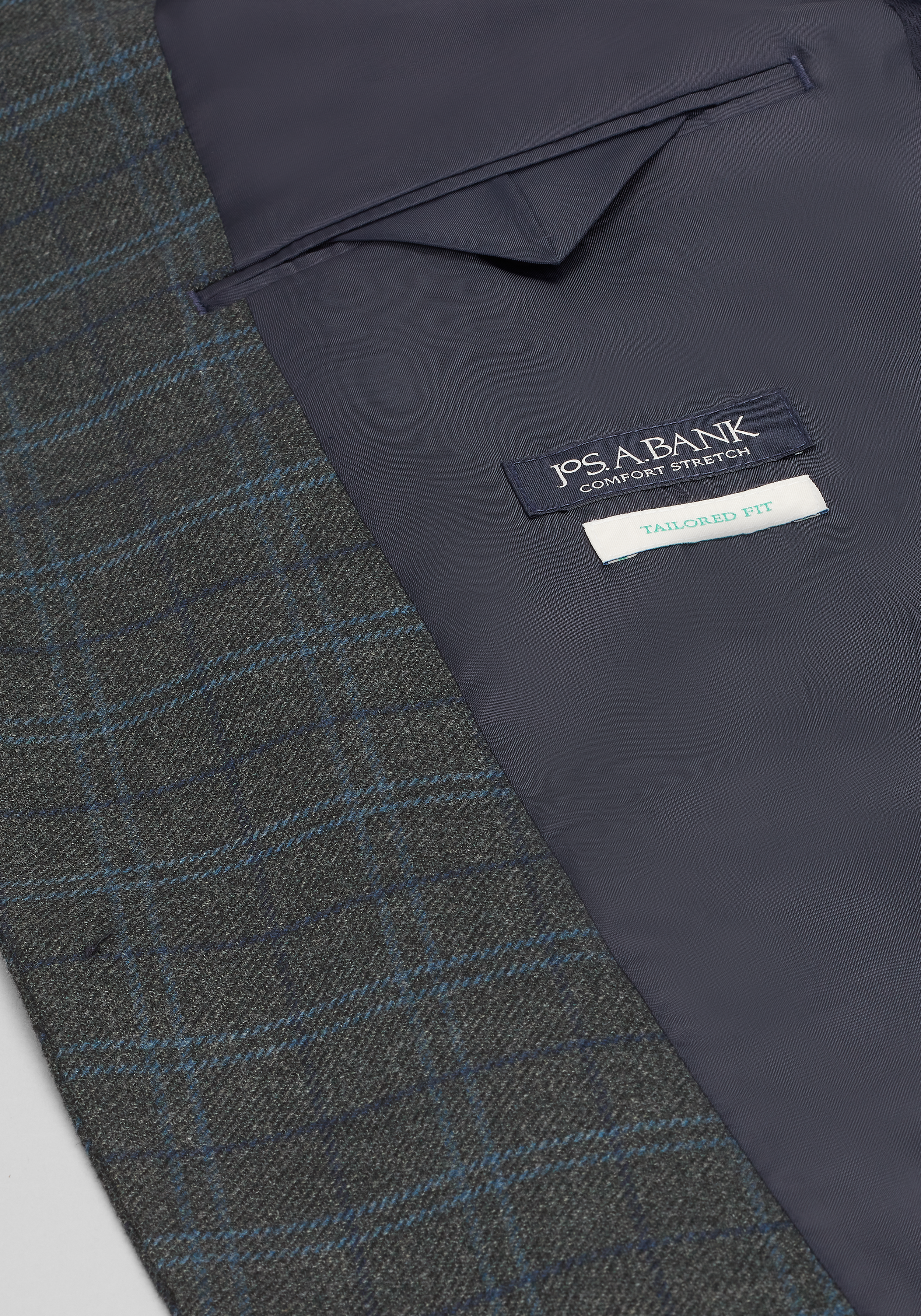 Jos. A. Bank Tailored Fit Plaid Comfort Stretch Sportcoat