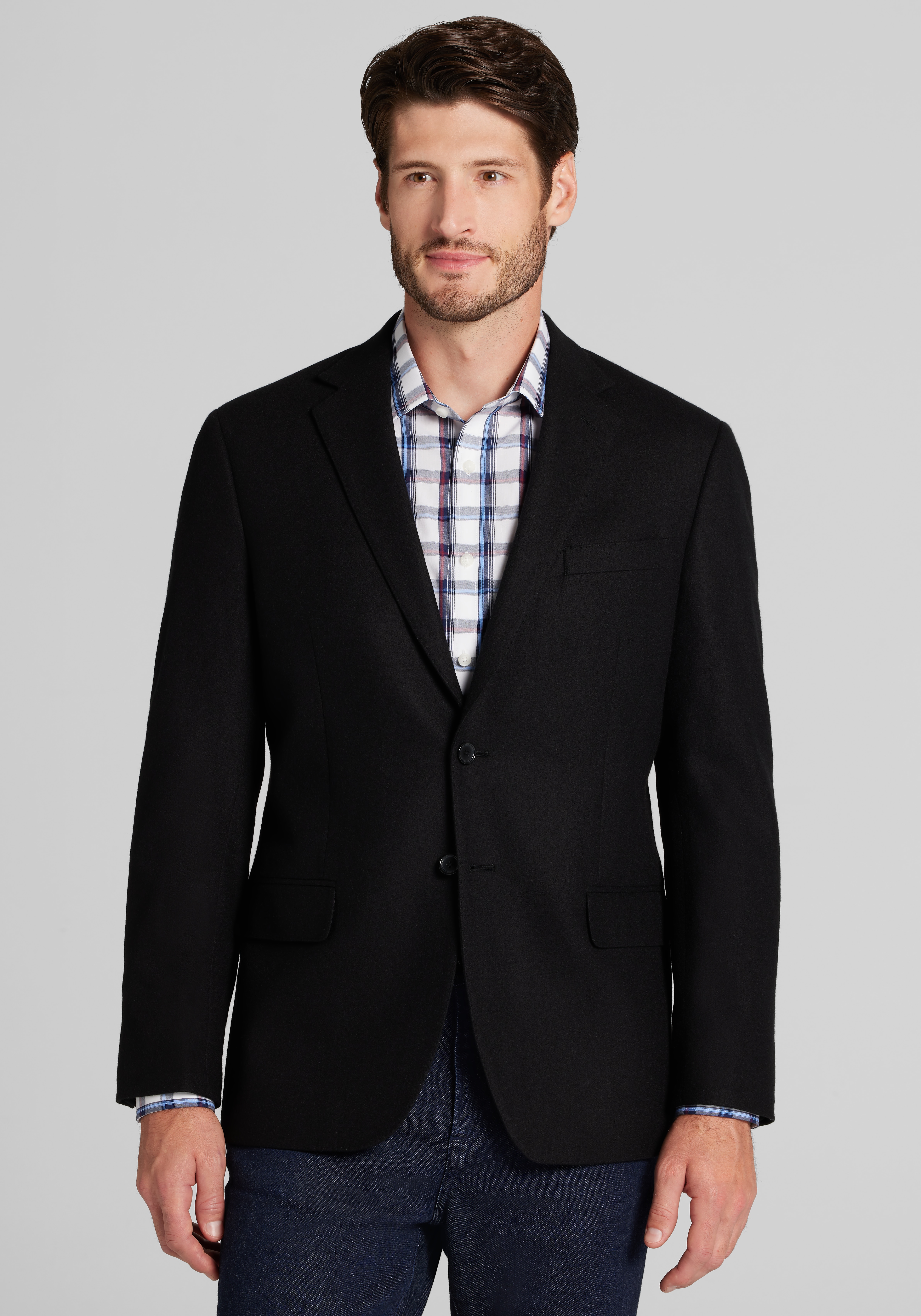 Men's Sportcoats, Reserve Collection Tailored Fit Solid Sportcoat - Jos A Bank
