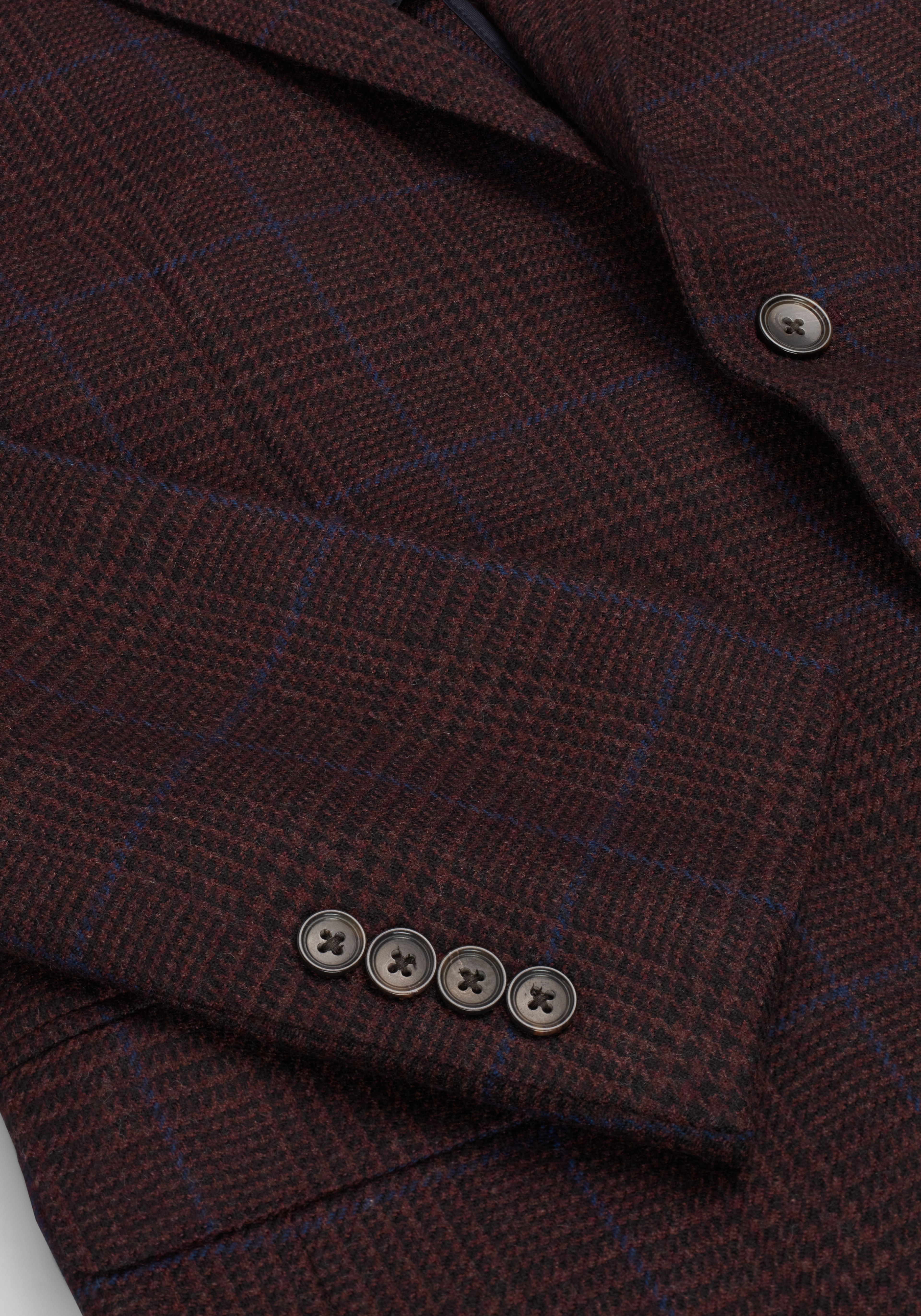 Reserve Collection Tailored Fit Wool Cashmere Blend Glen Plaid Sportcoat