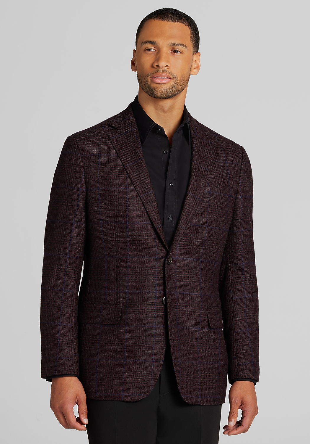 Reserve Collection Tailored Fit Glen Plaid Sportcoat