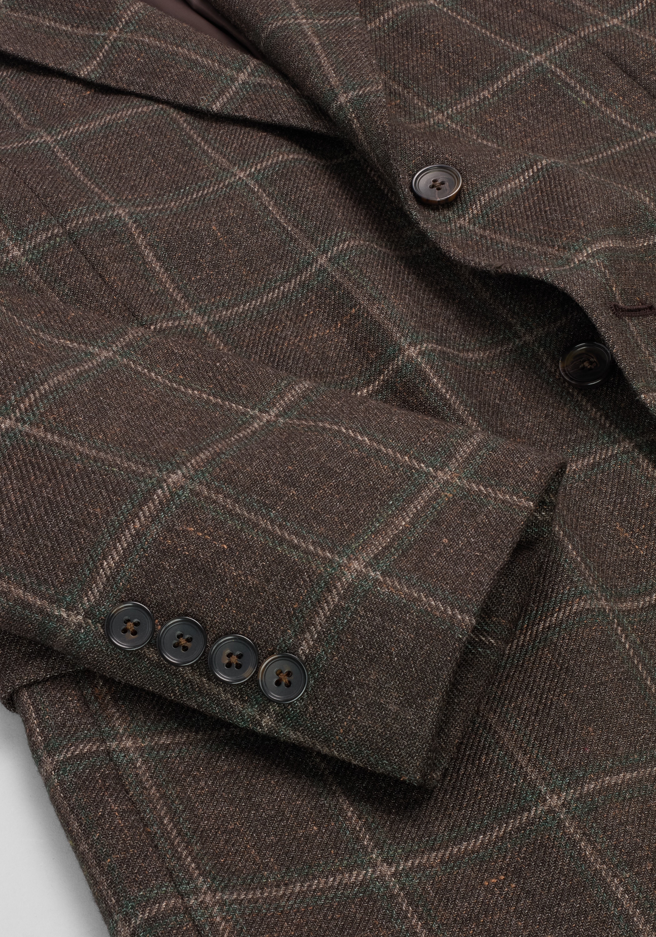 Reserve Collection Tailored Fit Wool Silk Windowpane Sportcoat