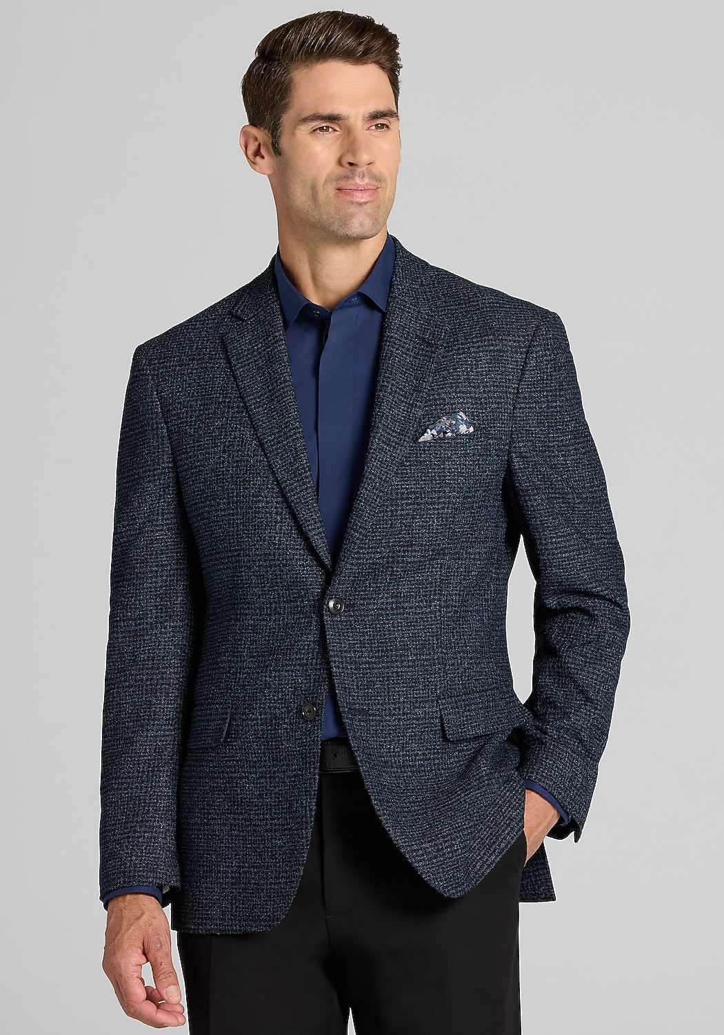 Jos. A. Bank Traditional Fit Plaid Comfort Stretch Sportcoat - Big & Tall