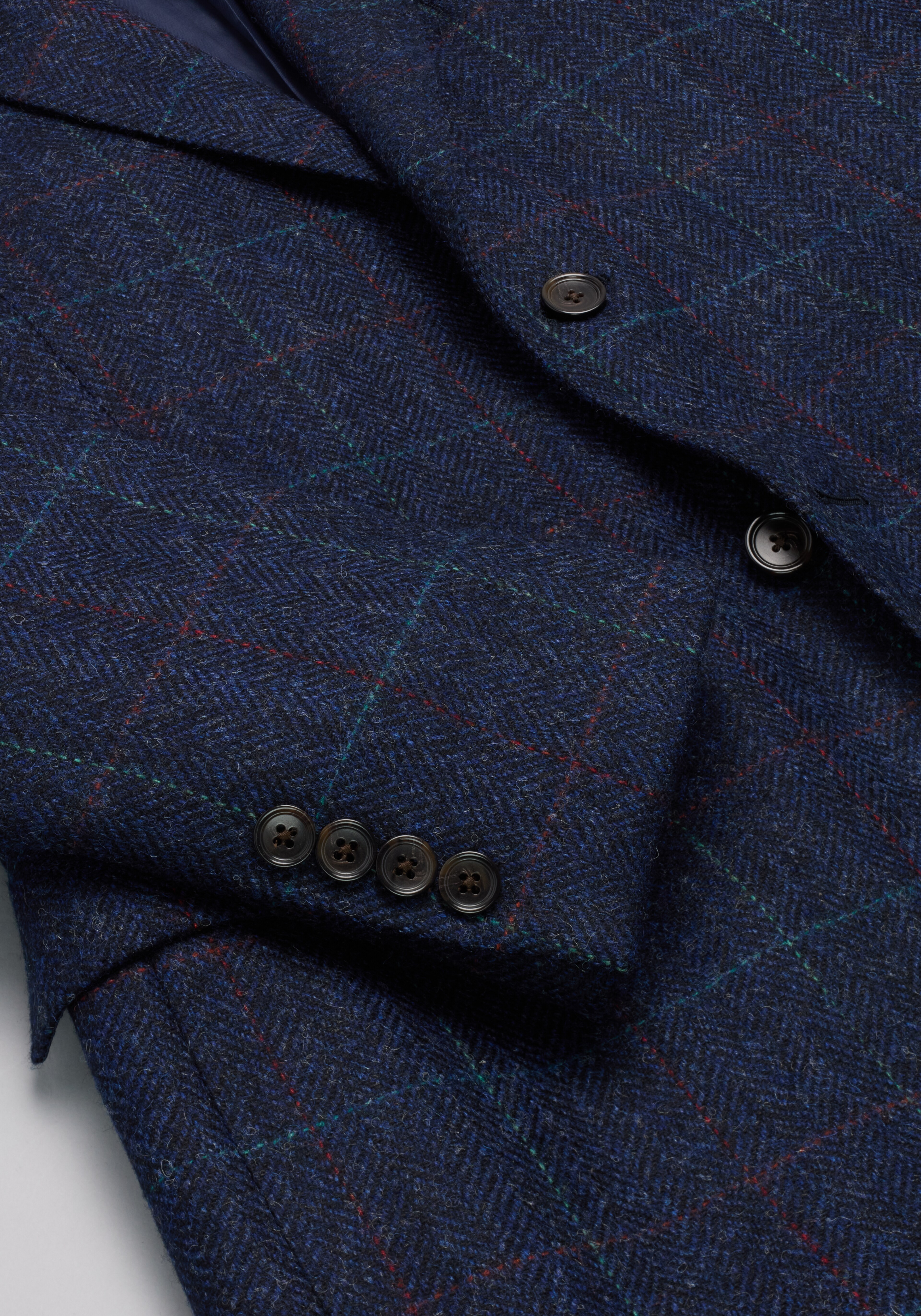 Reserve Tailored Fit Windowpane 100% Wool Sportcoat
