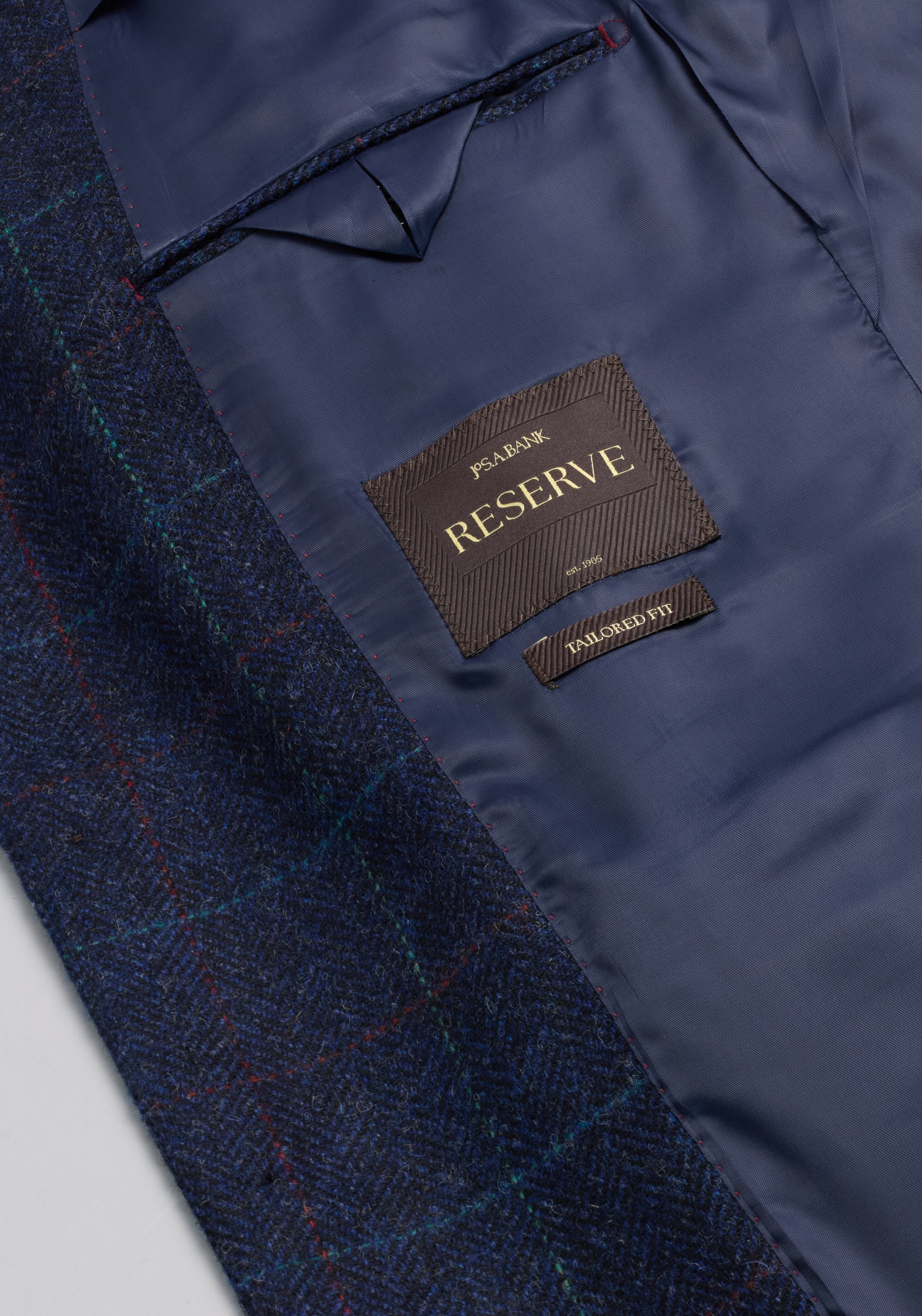 Reserve Tailored Fit Windowpane 100% Wool Sportcoat