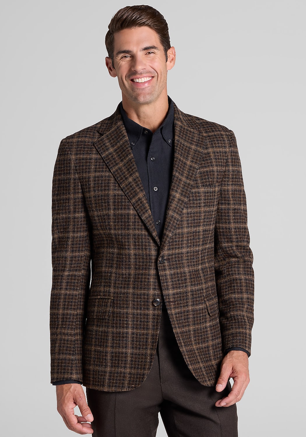 Reserve Tailored Fit Check 100% Wool Sportcoat