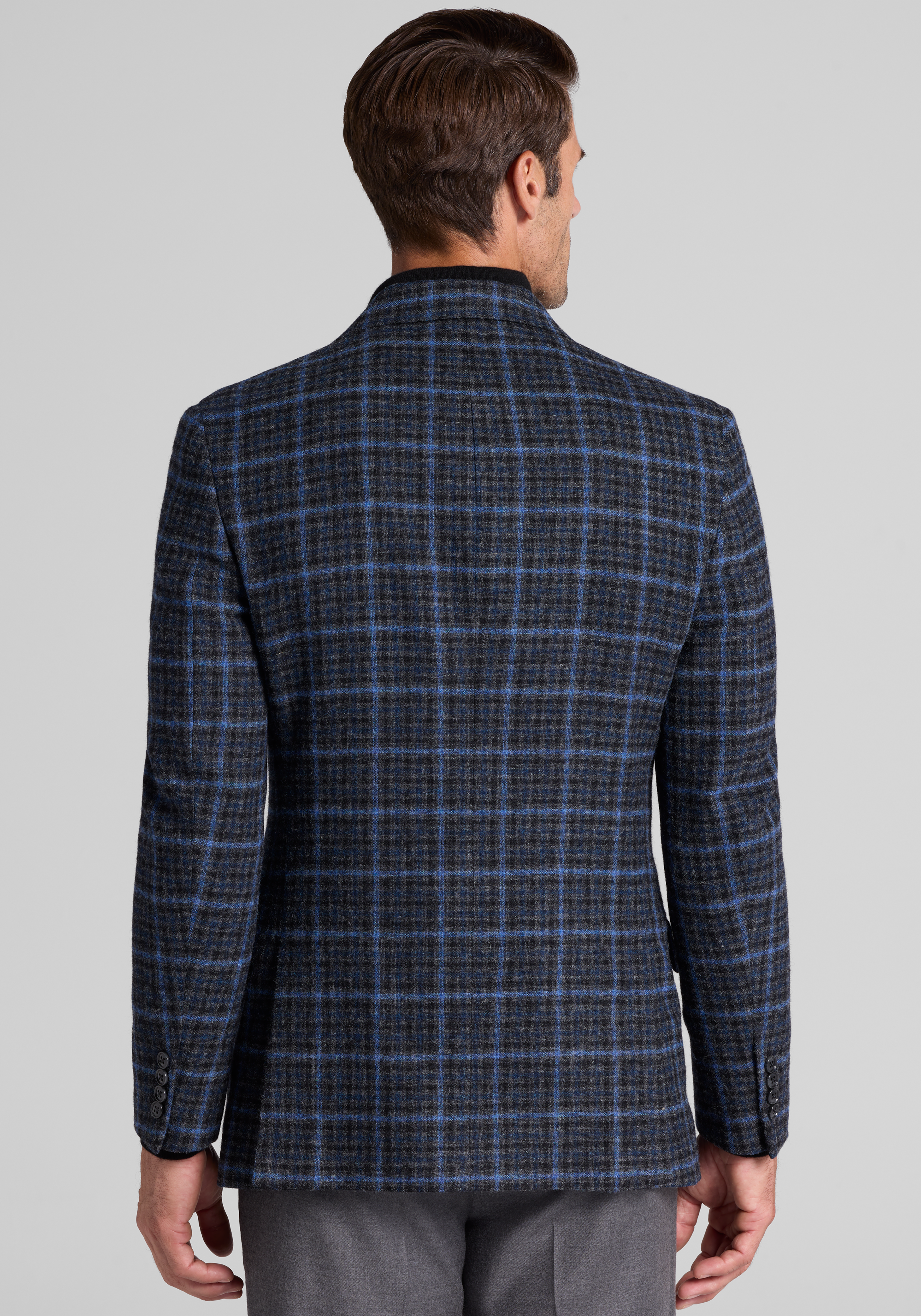 Reserve Tailored Fit Check 100% Wool Sportcoat