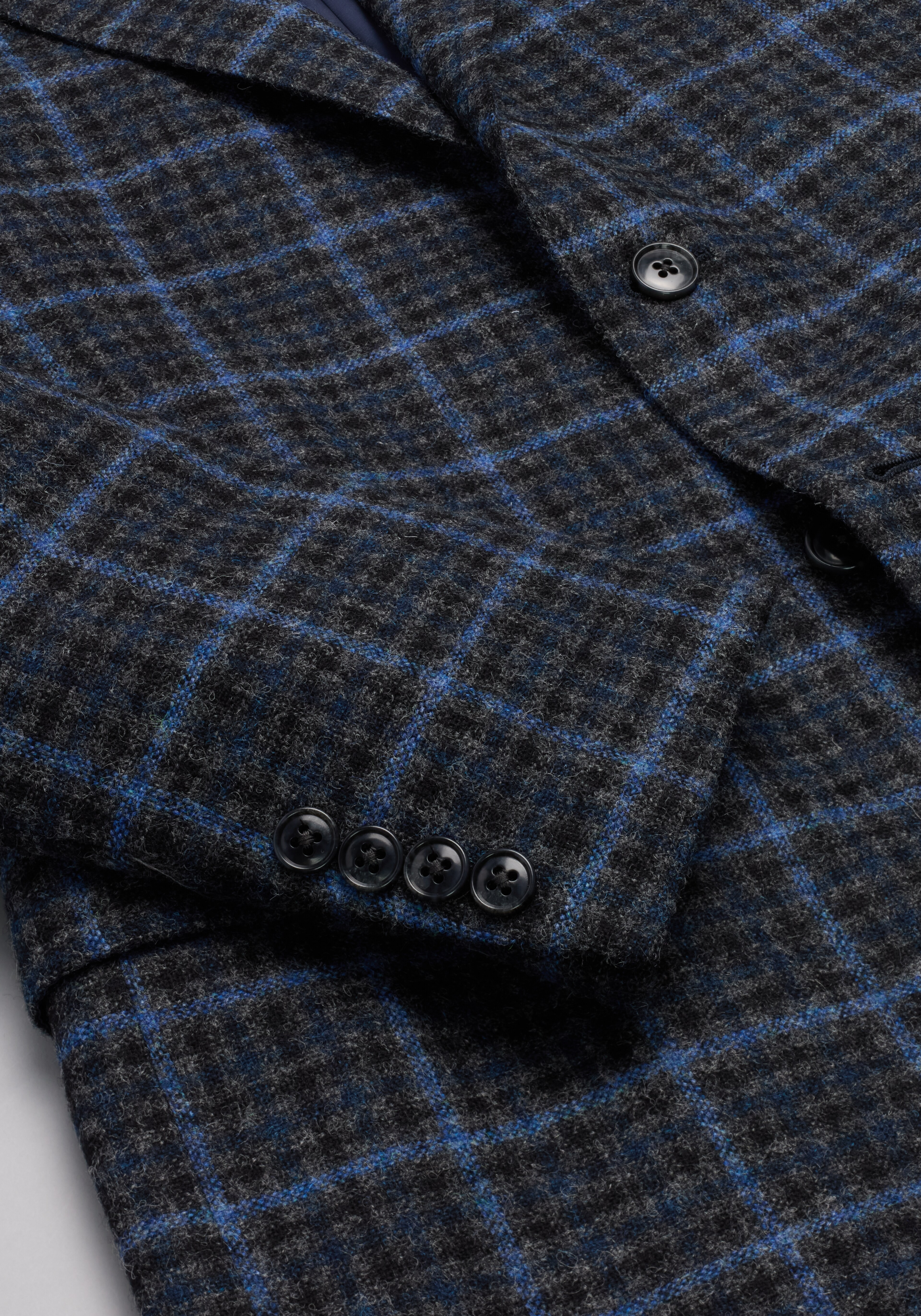 Reserve Tailored Fit Check 100% Wool Sportcoat