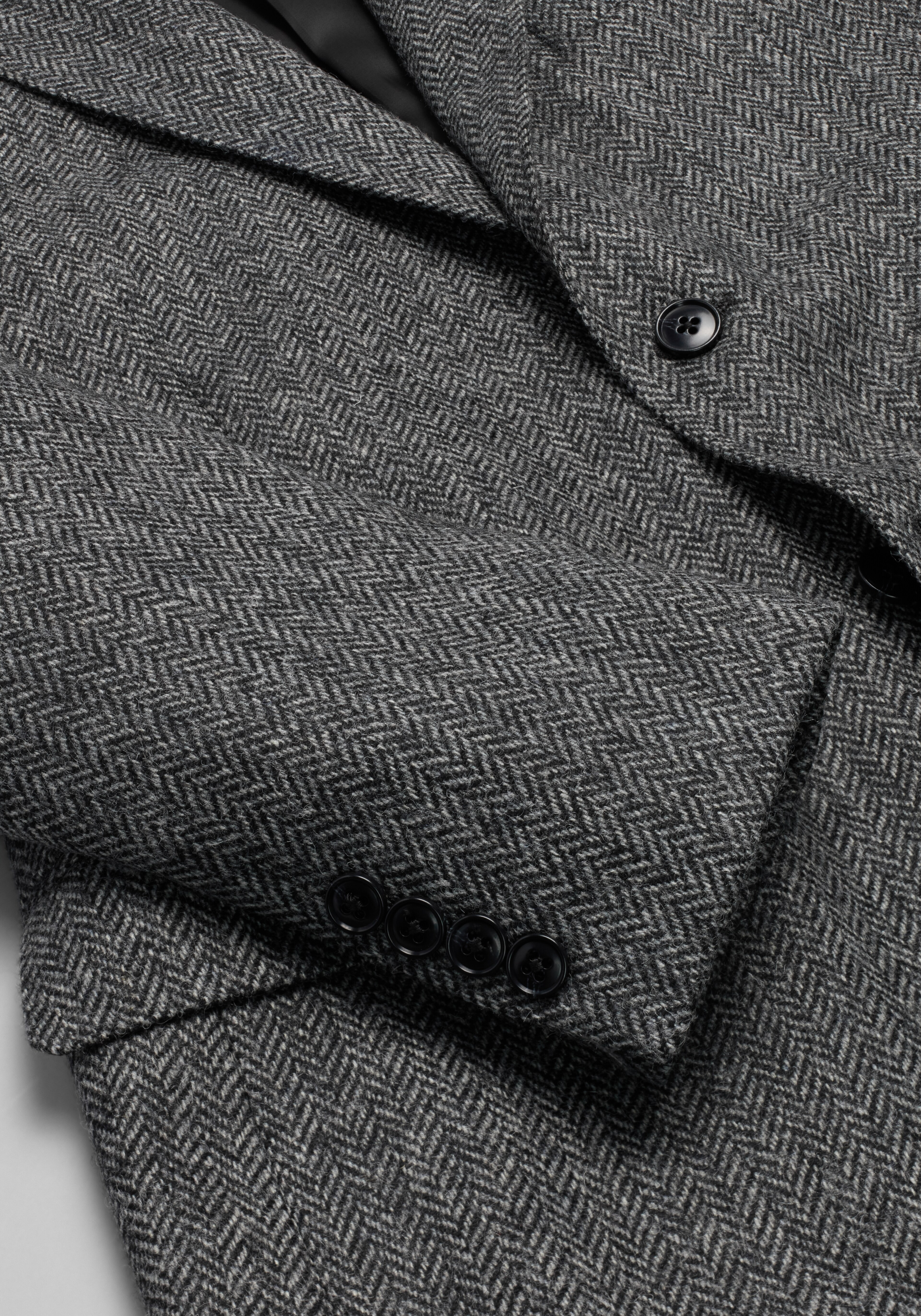 Reserve Tailored Fit Herringbone 100% Wool Sportcoat