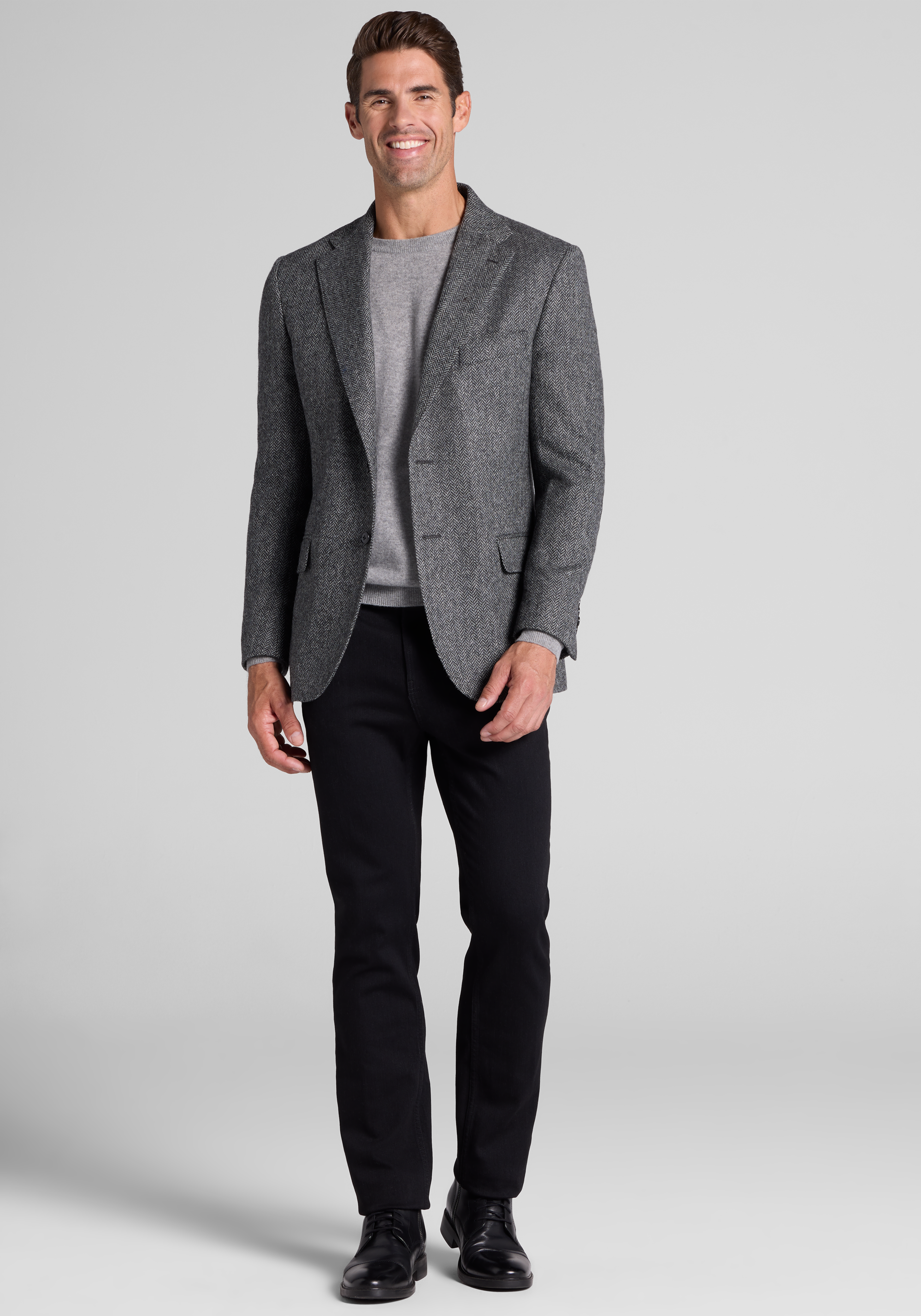 Reserve Tailored Fit Herringbone 100% Wool Sportcoat