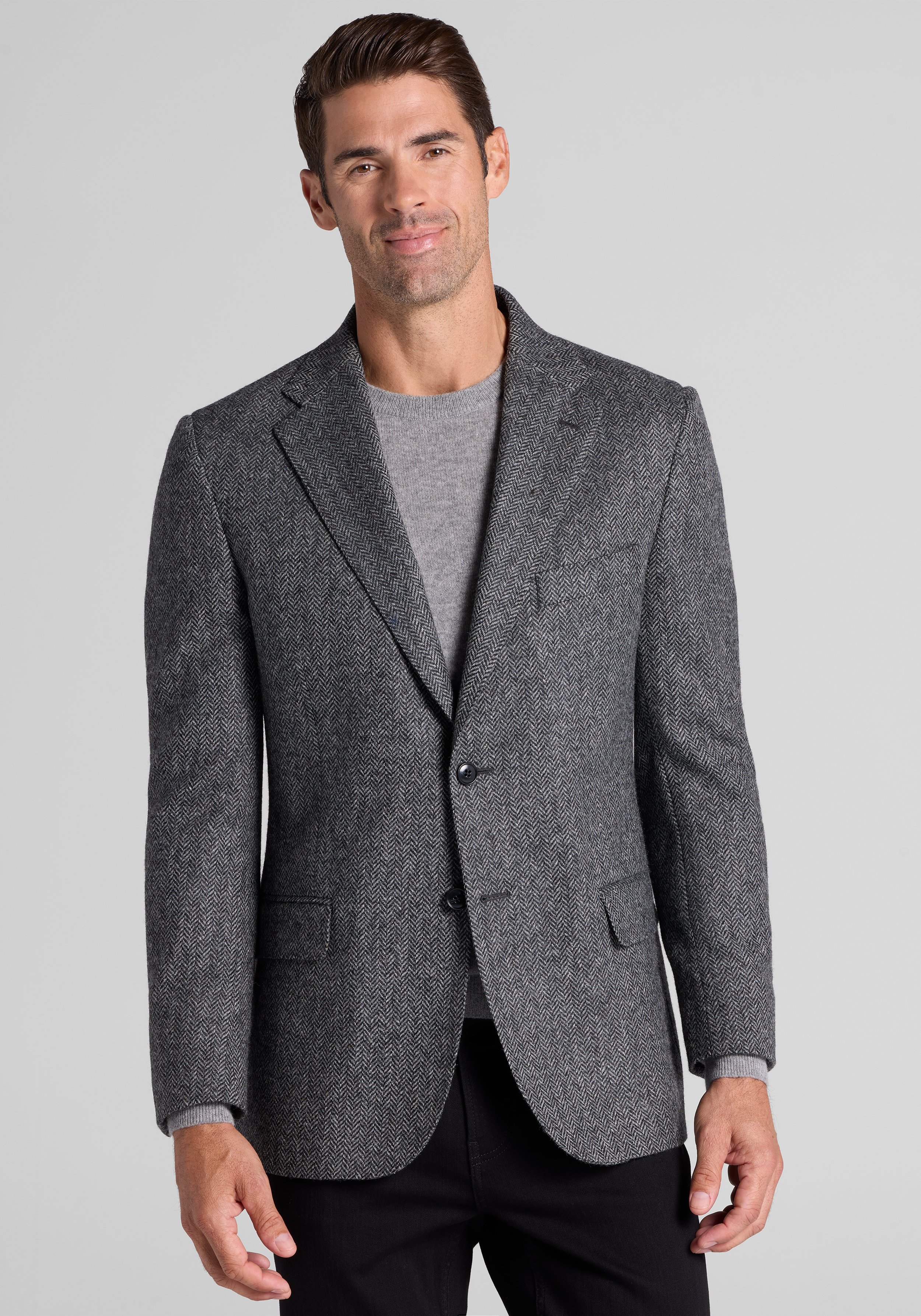 Men's Sportcoats, Reserve Tailored Fit Herringbone 100% Italian Wool Sportcoat - Jos A Bank