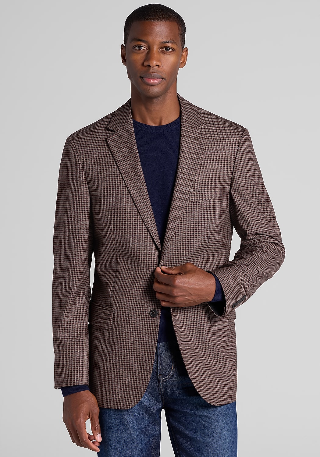Traveler&reg; COOL<i>MOTION</i> Traditional Fit Houndstooth Sportcoat - Big & Tall